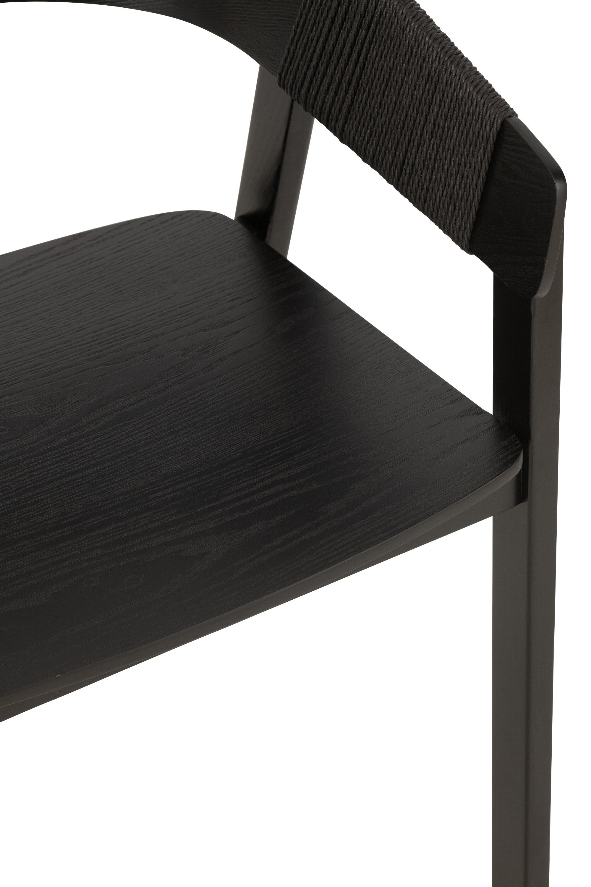 Chaise Naga en frêne et corde noire - J-LINE