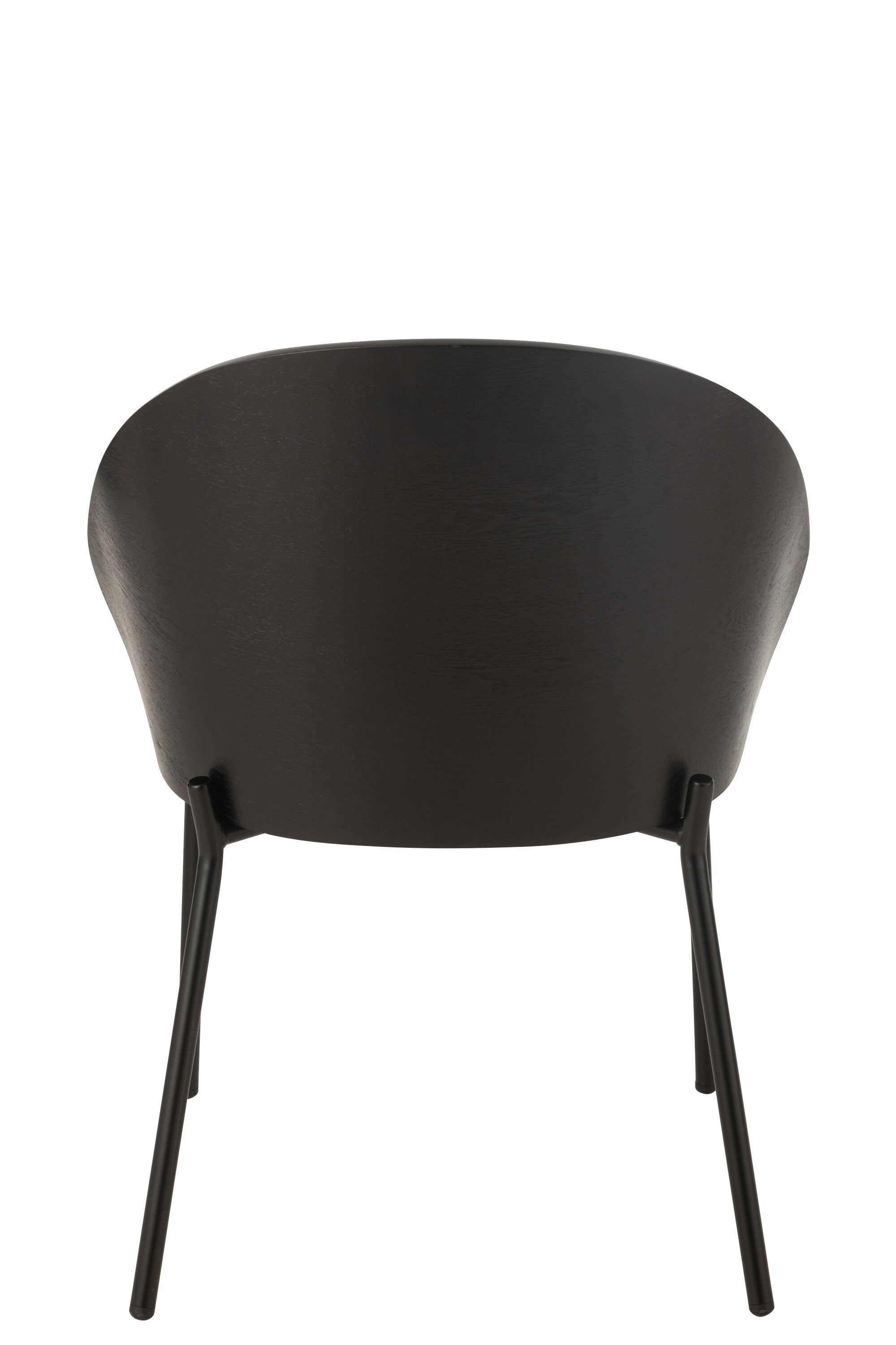 Stoel Lone Ply Wood/Metaal Zwart/Grijs - J-LINE
