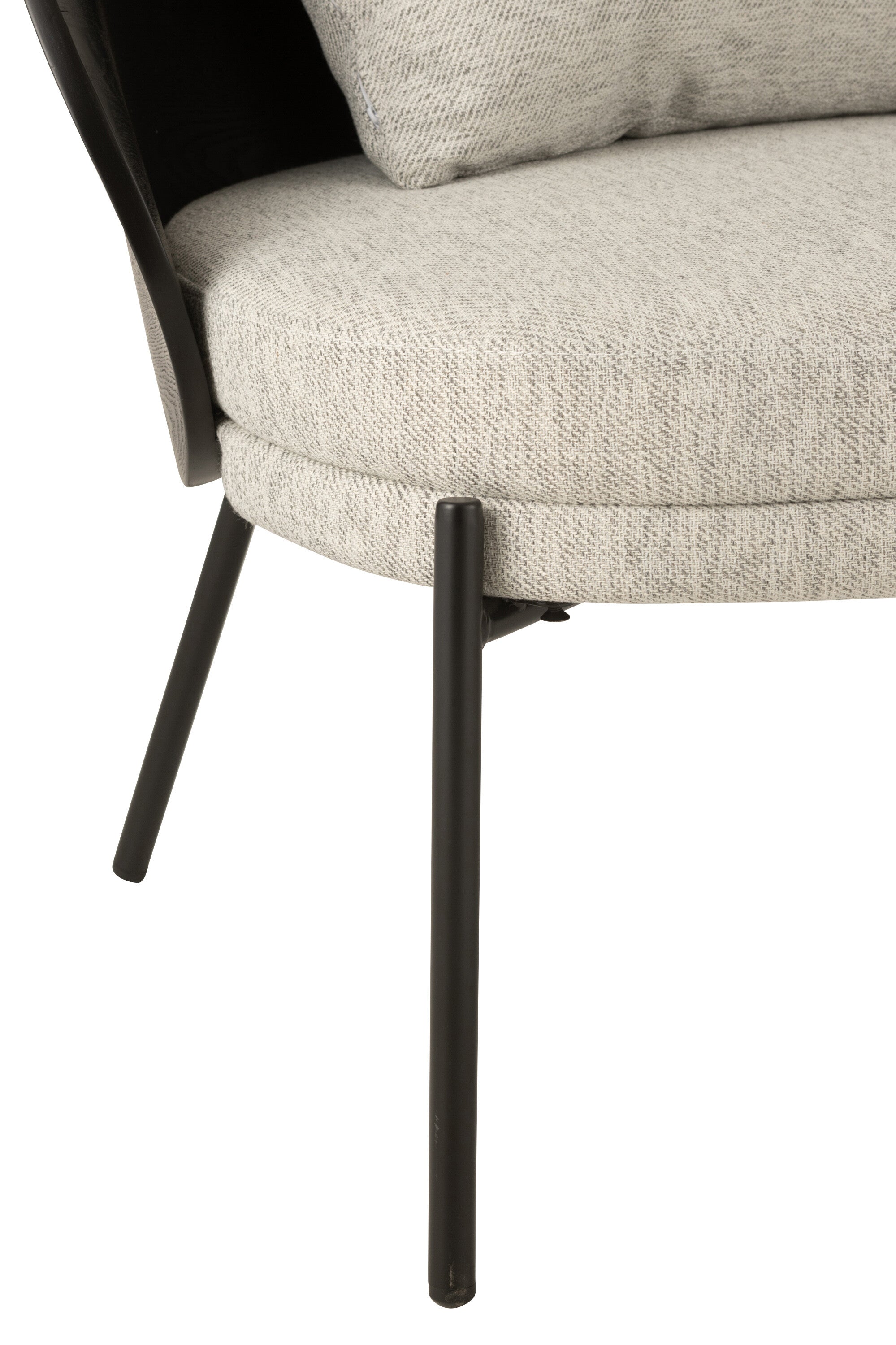 Lounge Stoel Lone Hout/Metaal Zwart/Grijs - J-LINE