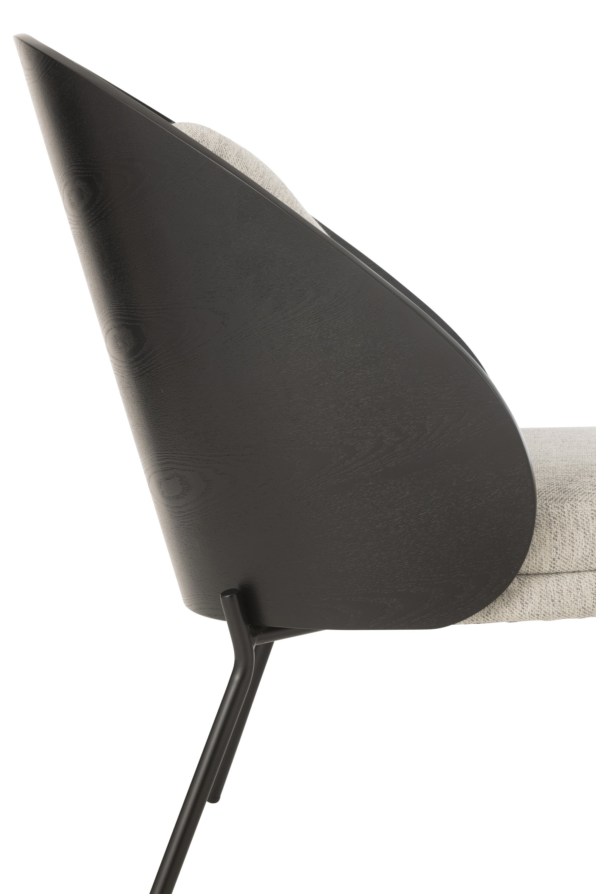 Lounge Stoel Lone Hout/Metaal Zwart/Grijs - J-LINE