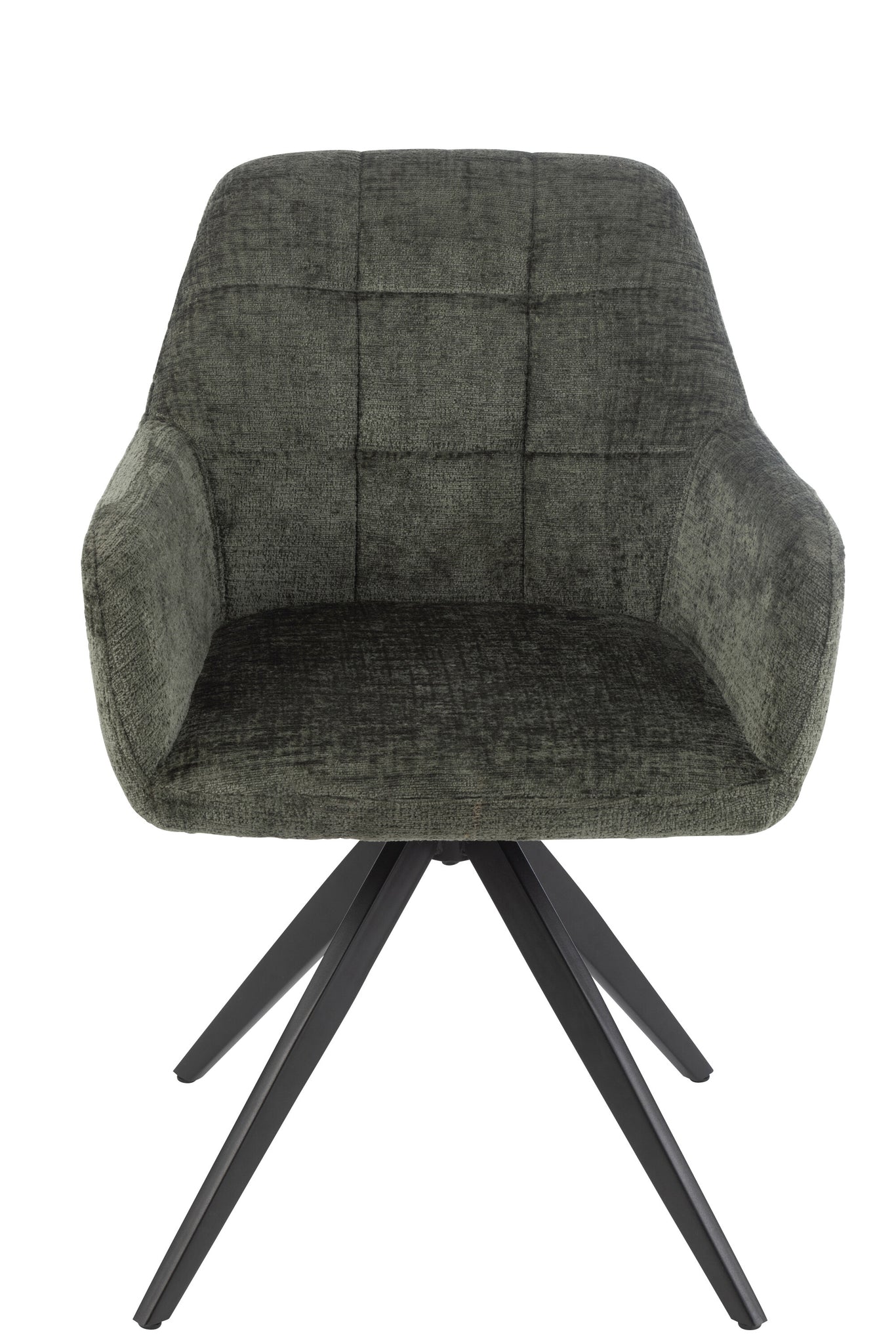 Fauteuil à accoudoirs Louna fer/acrylique vert - J-LINE