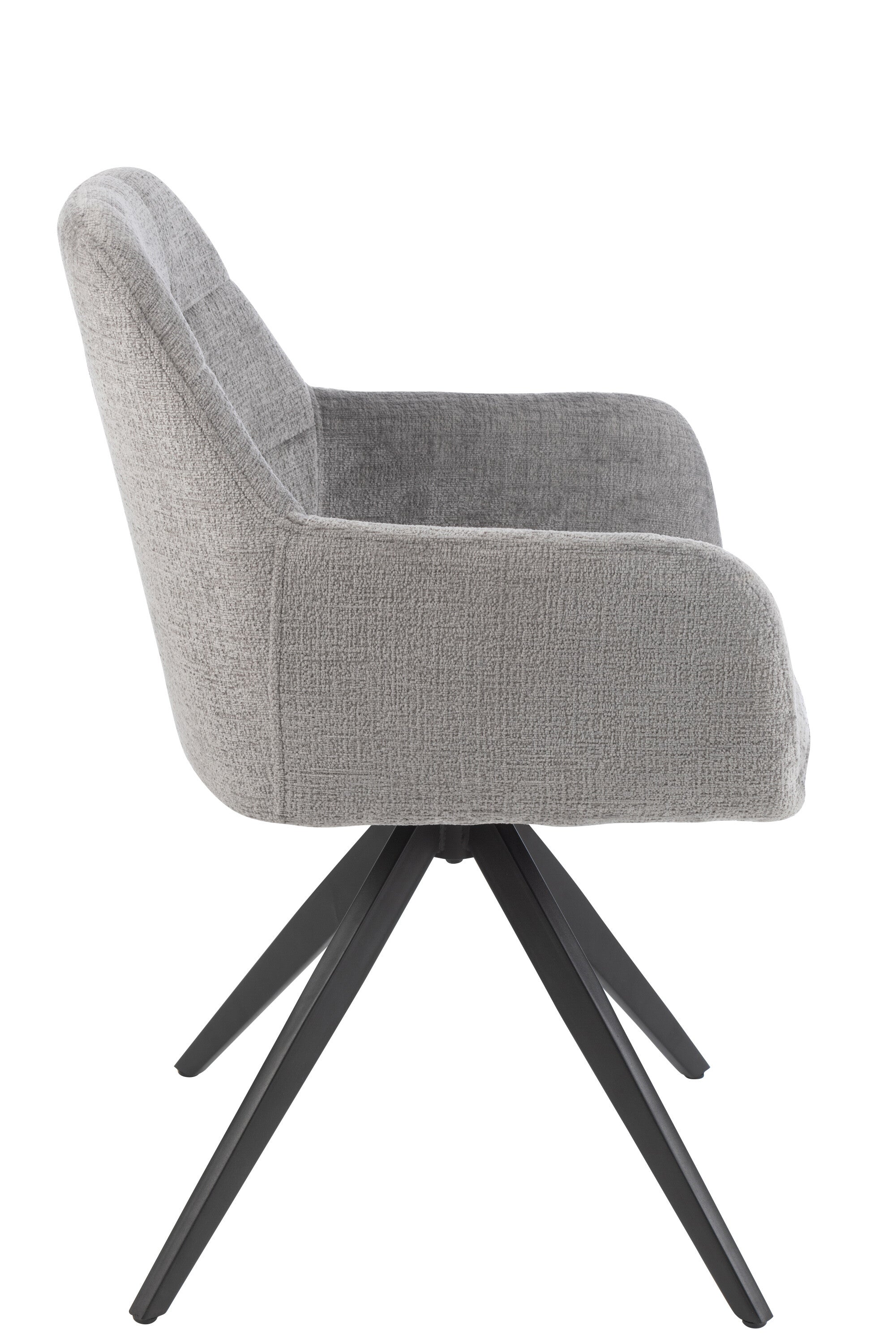 Armstoel Louna IJzer/Acryl Grijs - J-LINE
