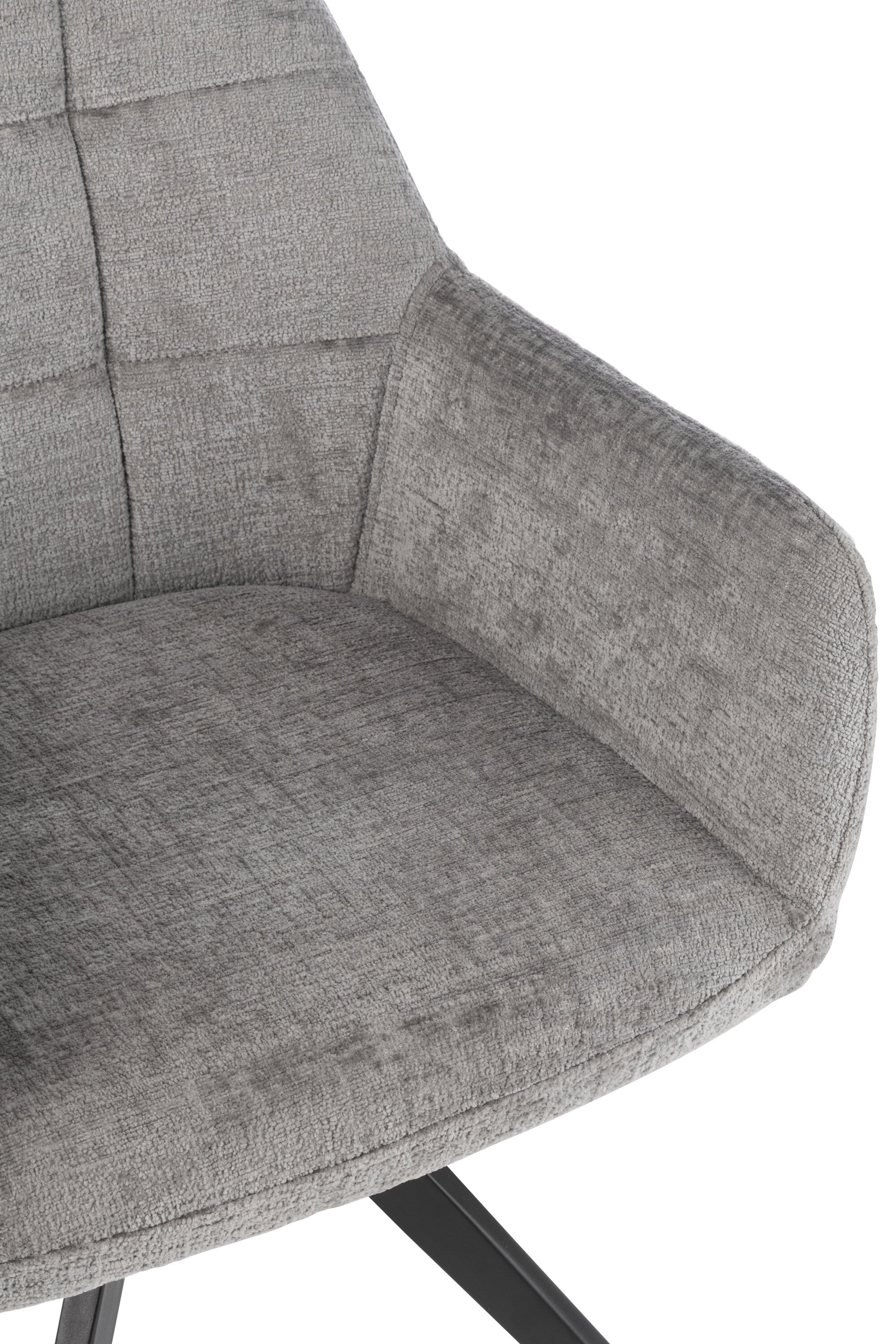Armstoel Louna IJzer/Acryl Grijs - J-LINE