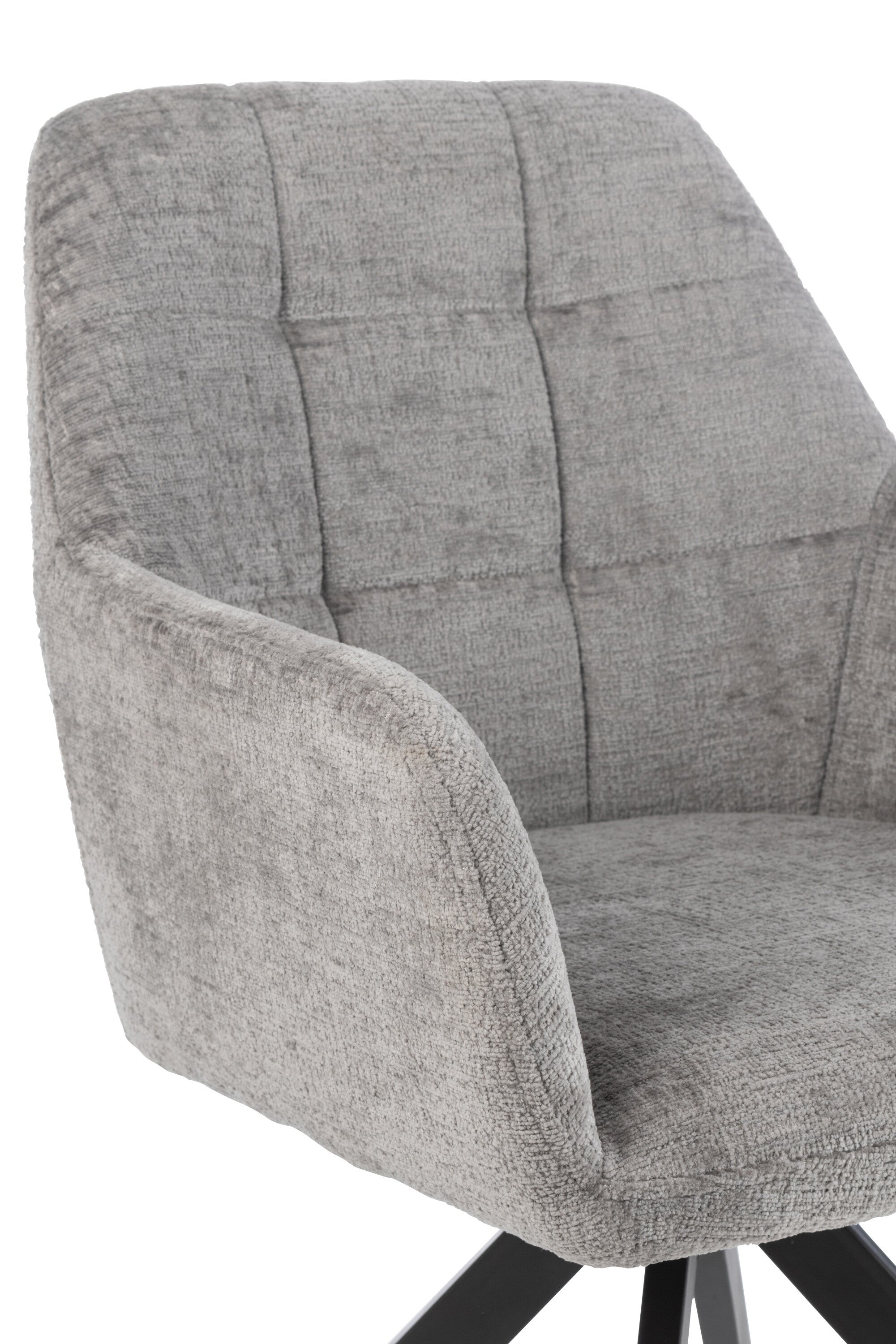 Armstoel Louna IJzer/Acryl Grijs - J-LINE