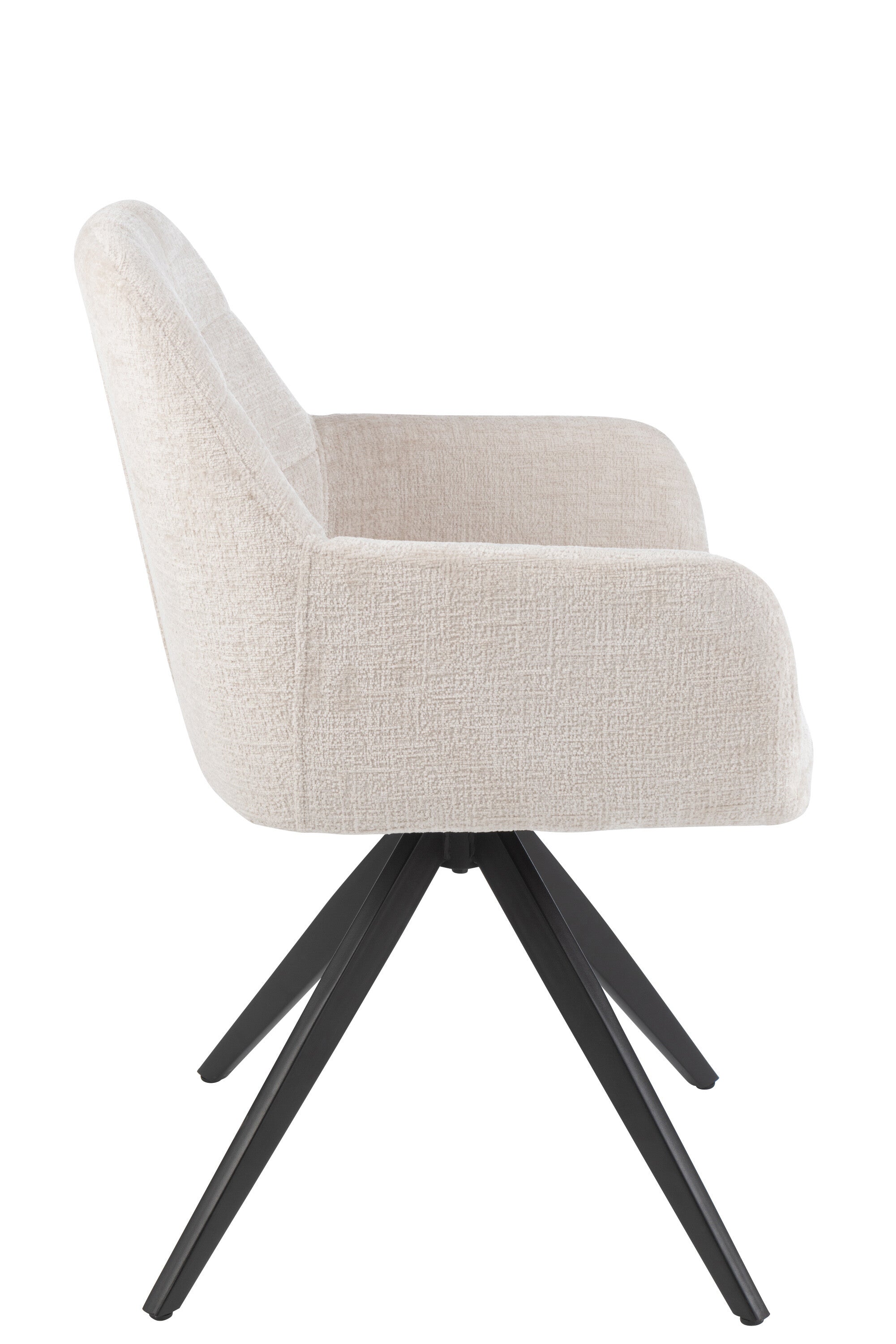Fauteuil Louna Fer/Acrylique Ivoire - J-LINE