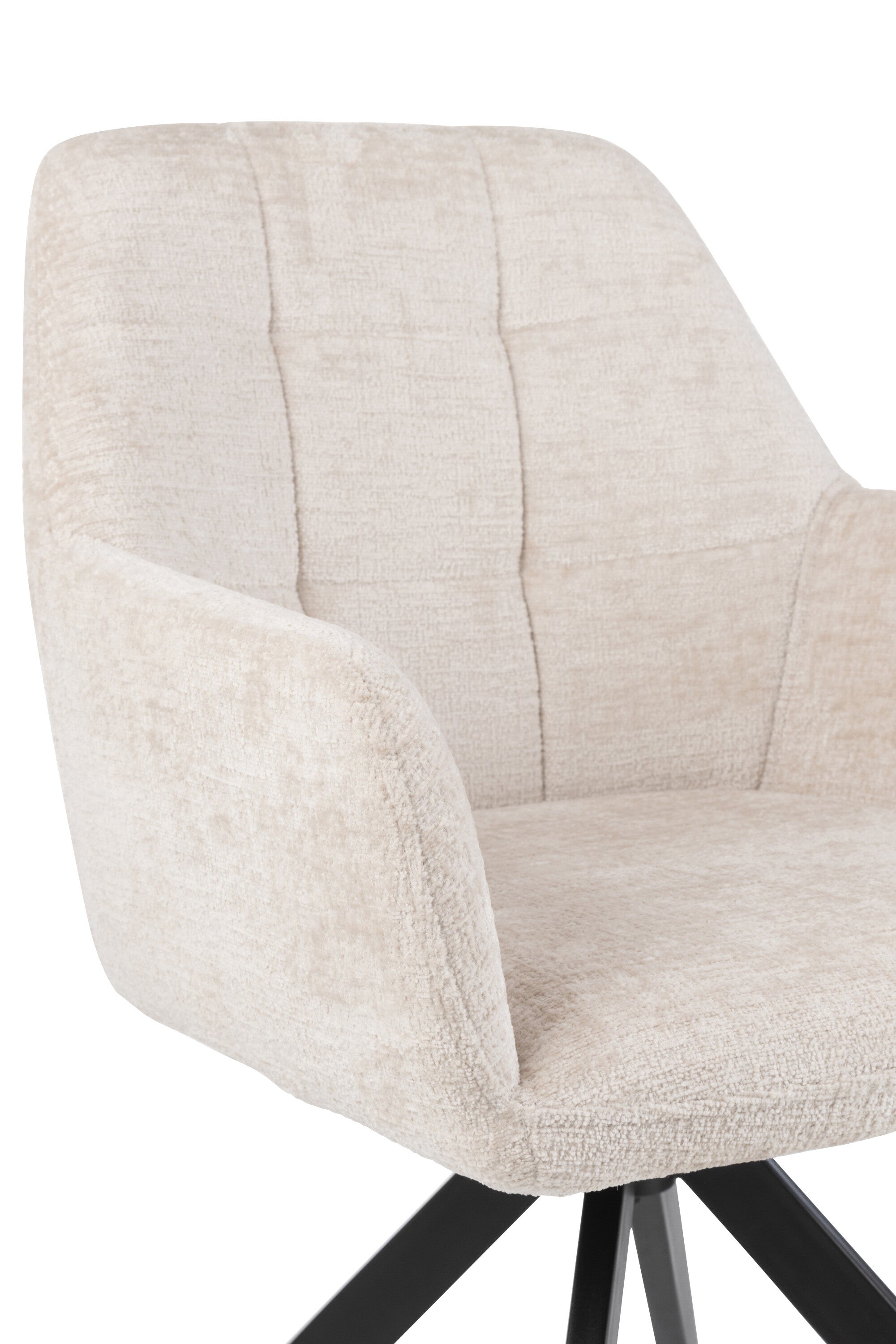Fauteuil Louna Fer/Acrylique Ivoire - J-LINE