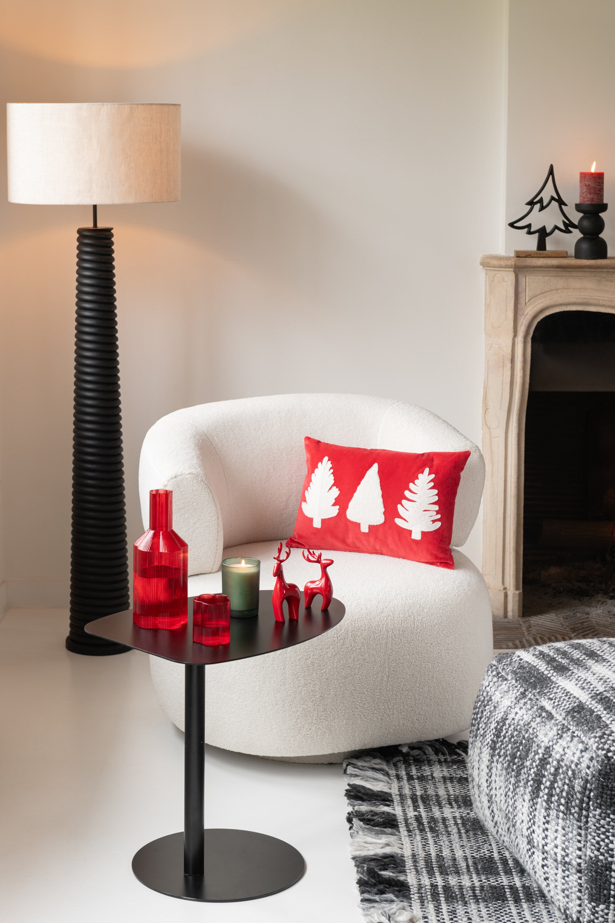 Lounge stoel Universe Schuim/Stof Wit - J-LINE