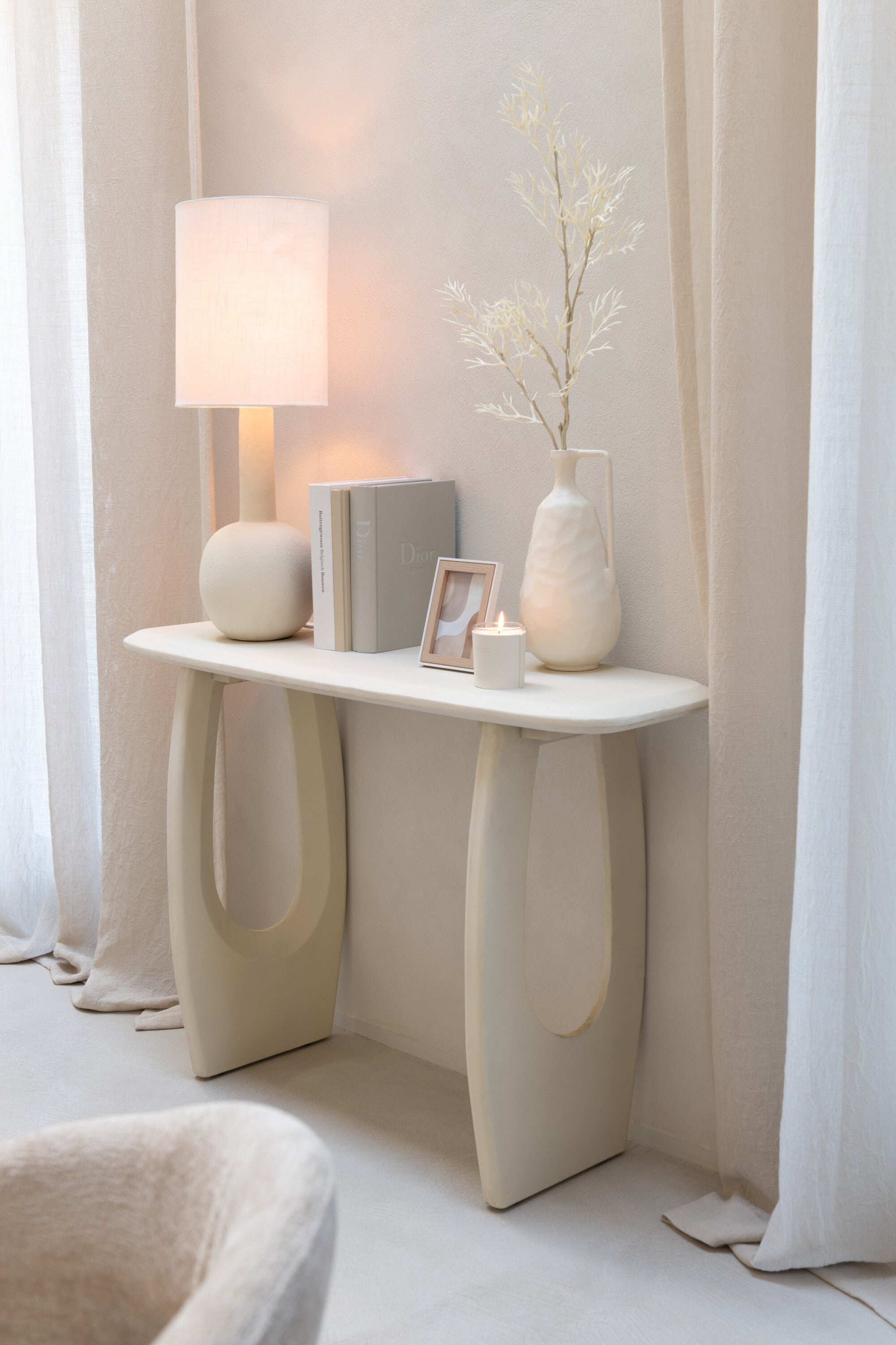 Wandtafel Mark Mango Hout Beige - J-LINE