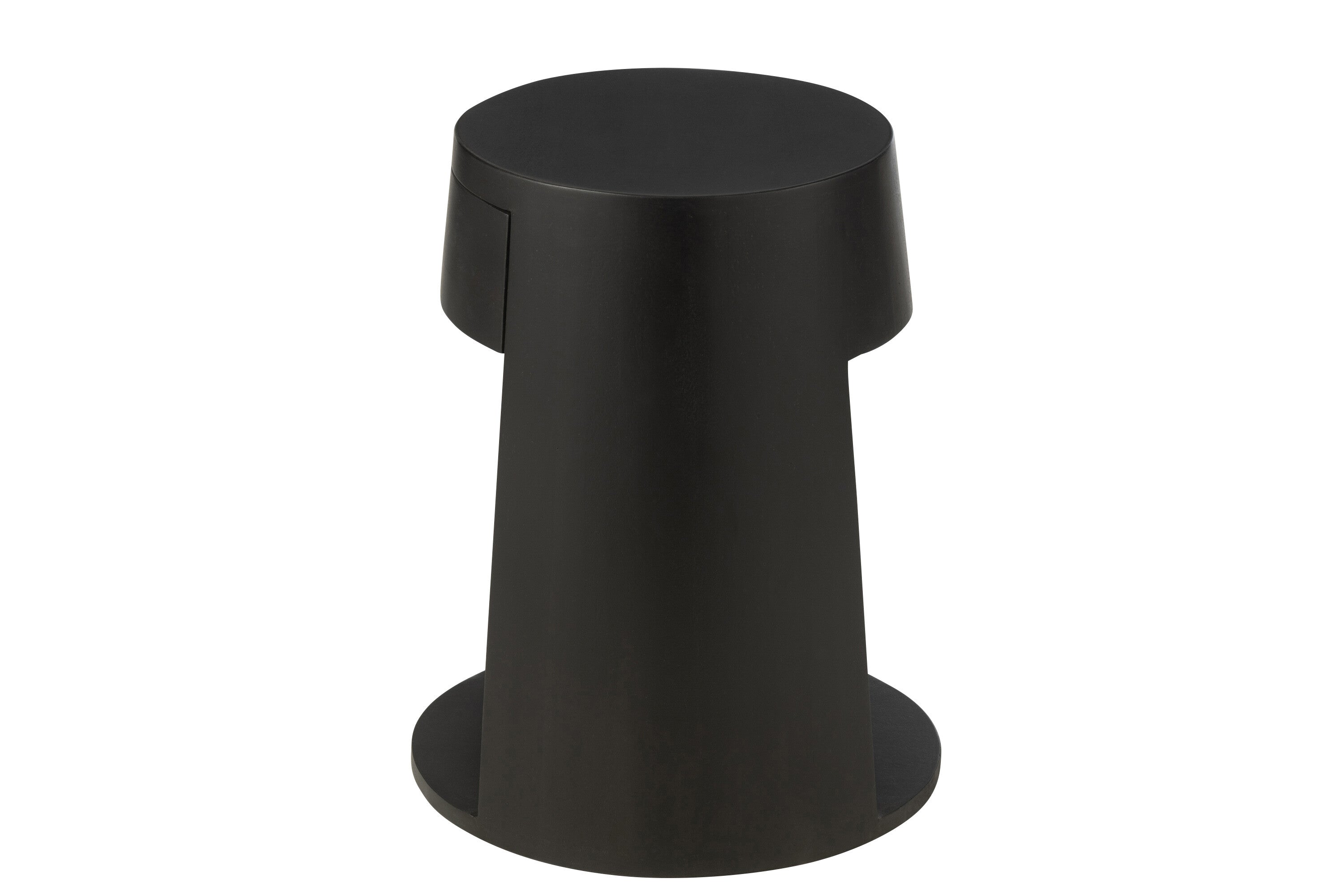 Bijzettafel mangohout/MDF zwart - J-LINE