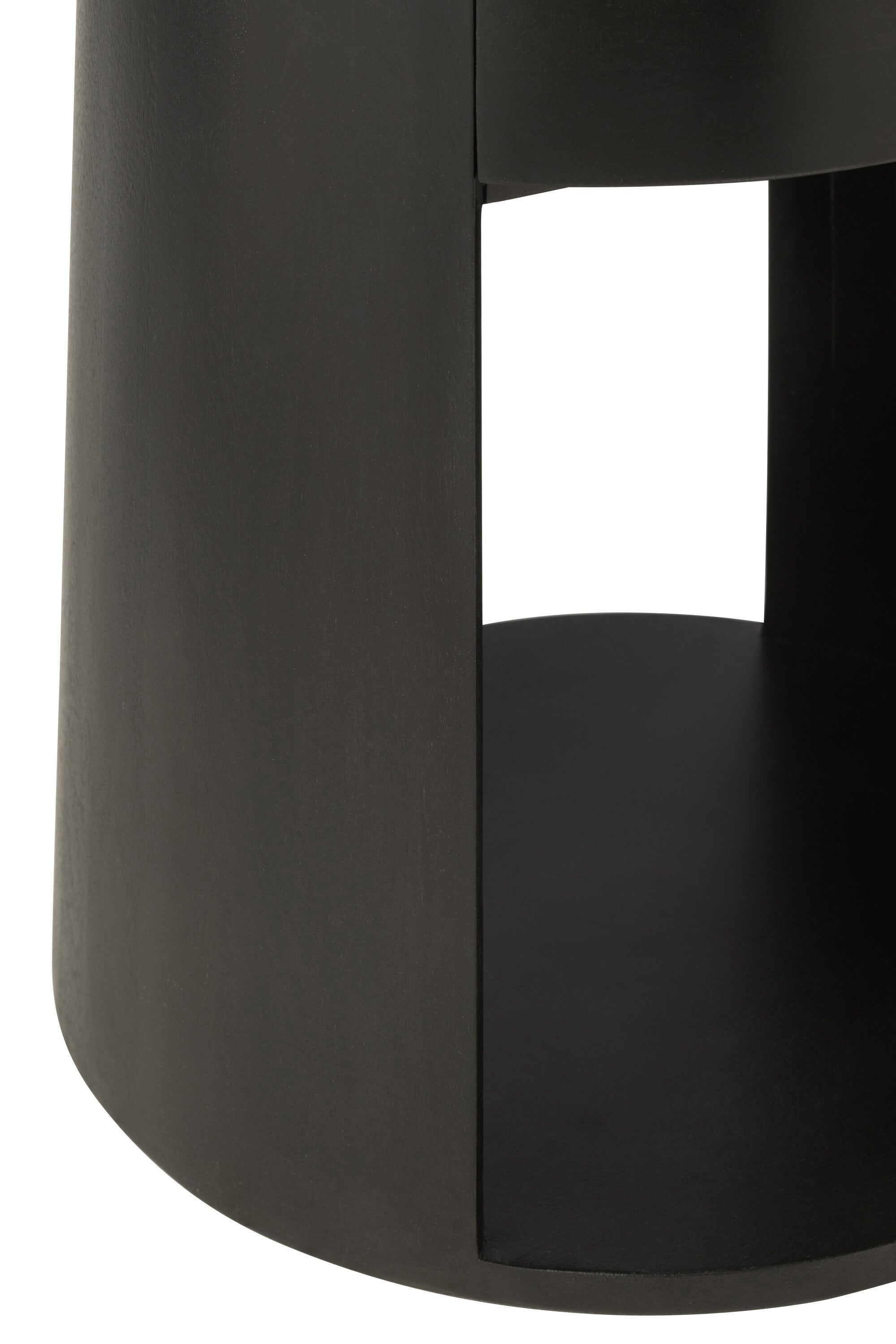 Bijzettafel mangohout/MDF zwart - J-LINE