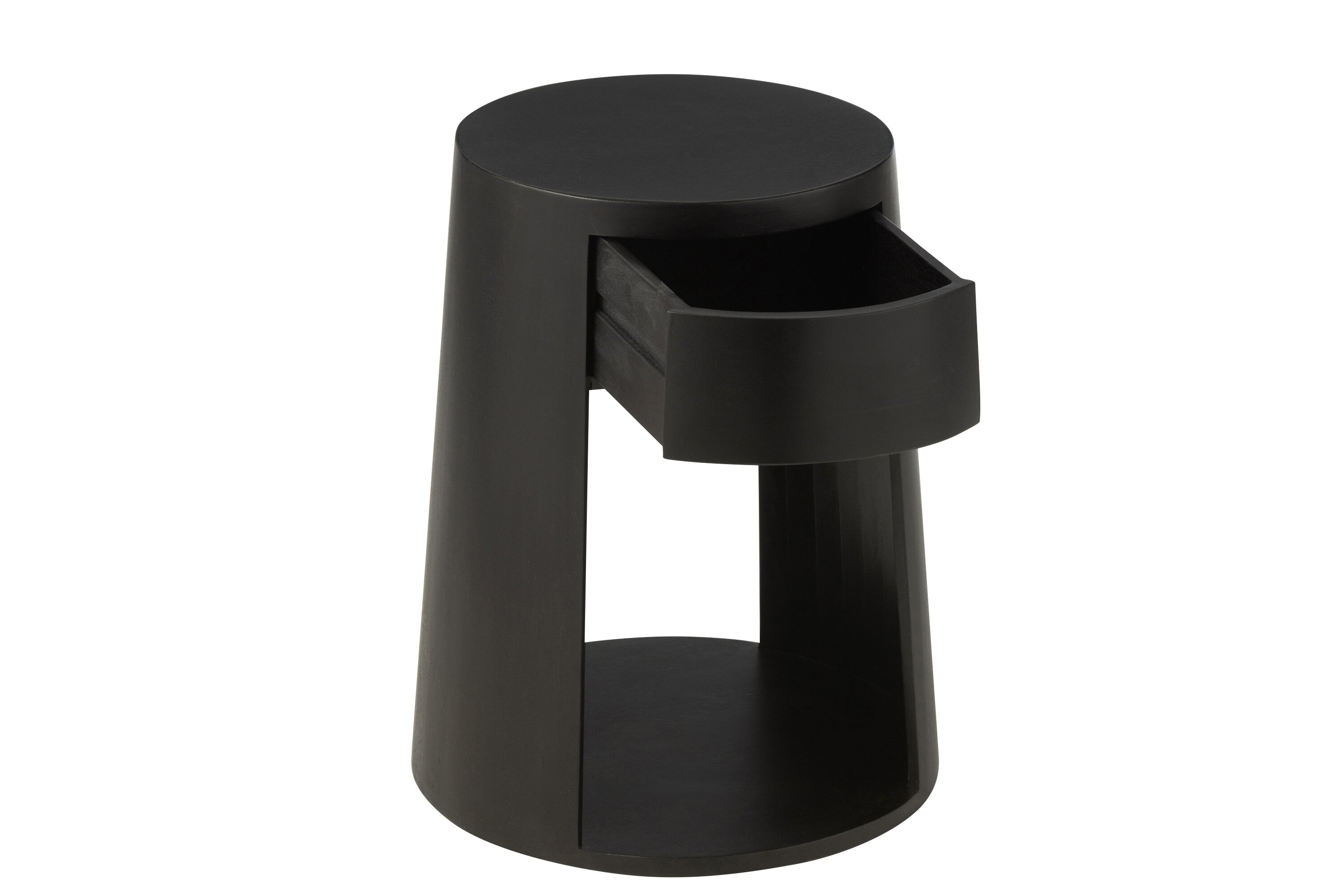 Bijzettafel mangohout/MDF zwart - J-LINE