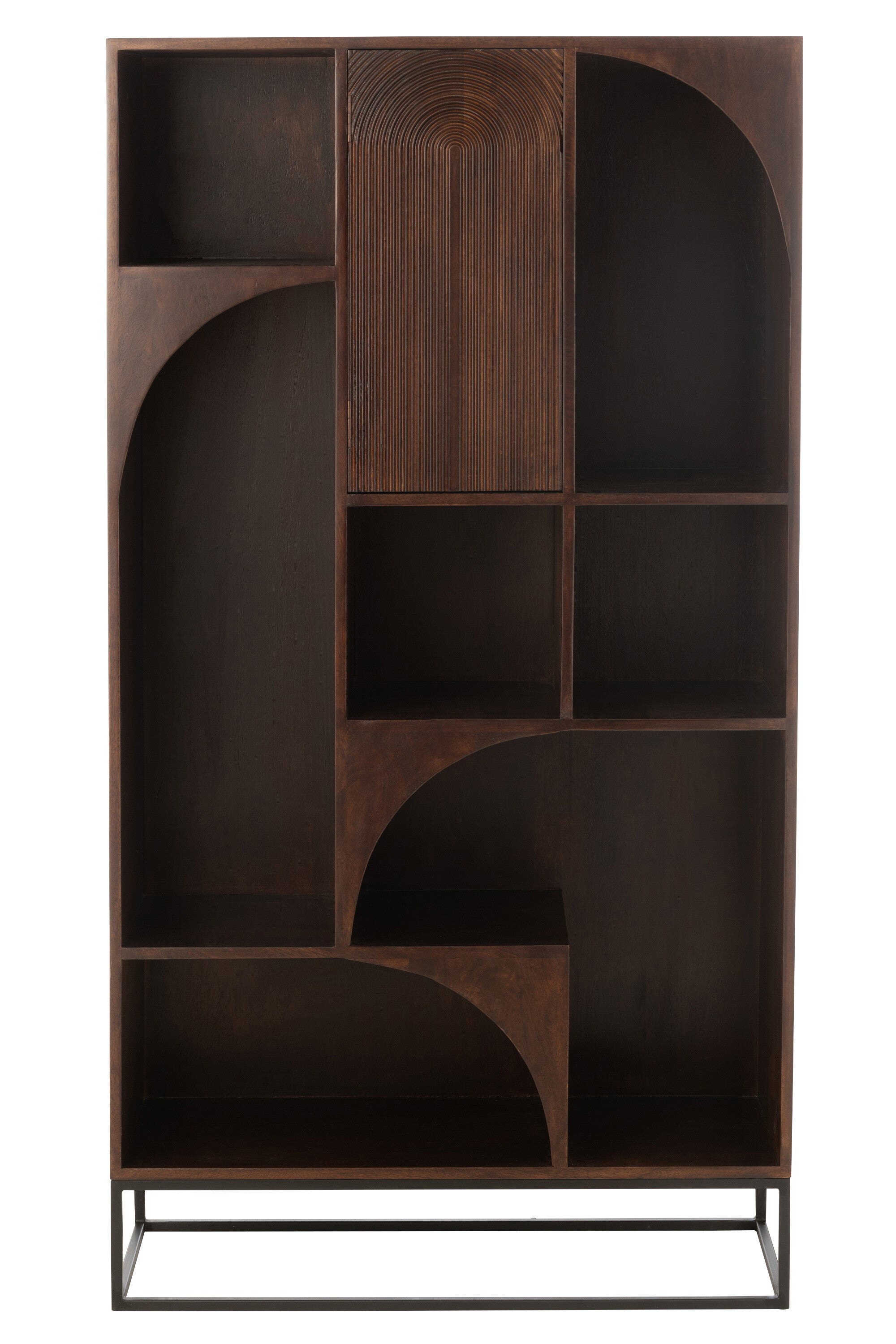 Boekenrek Mangohout/MDF Bruin - J-LINE