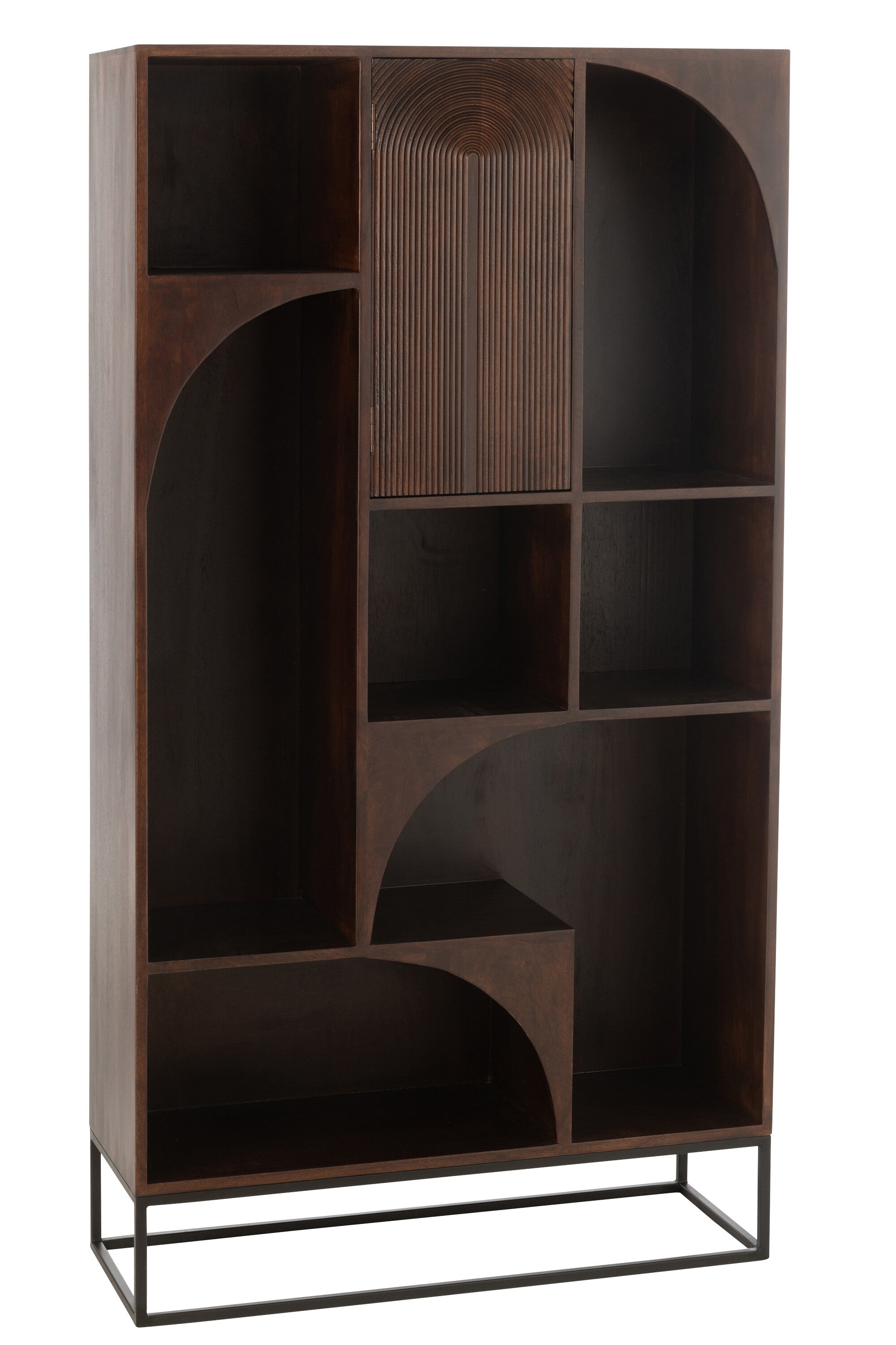 Boekenrek Mangohout/MDF Bruin - J-LINE