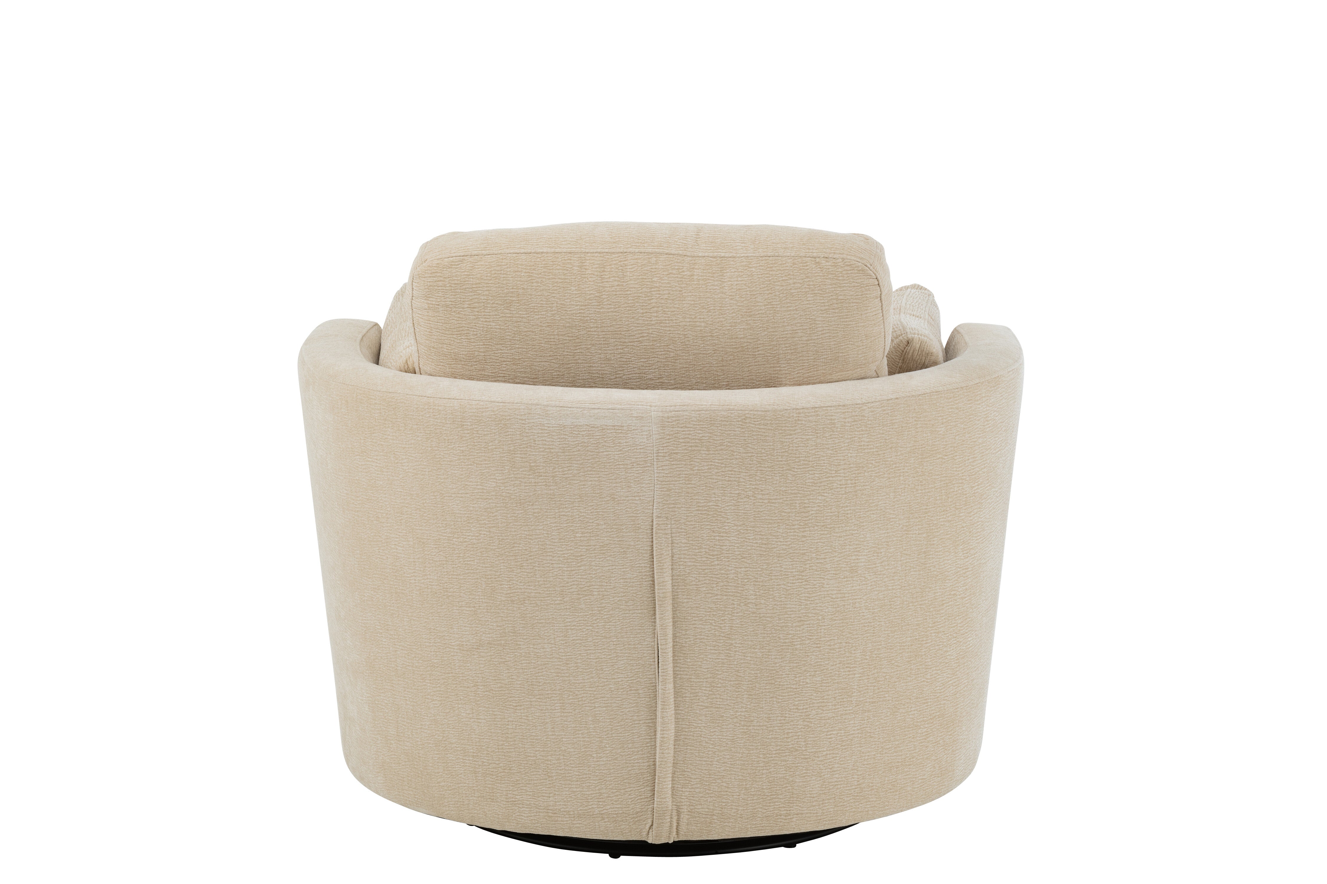 Lounge stoel Draaibaar Populierenhout/Schuim Beige - J-LINE