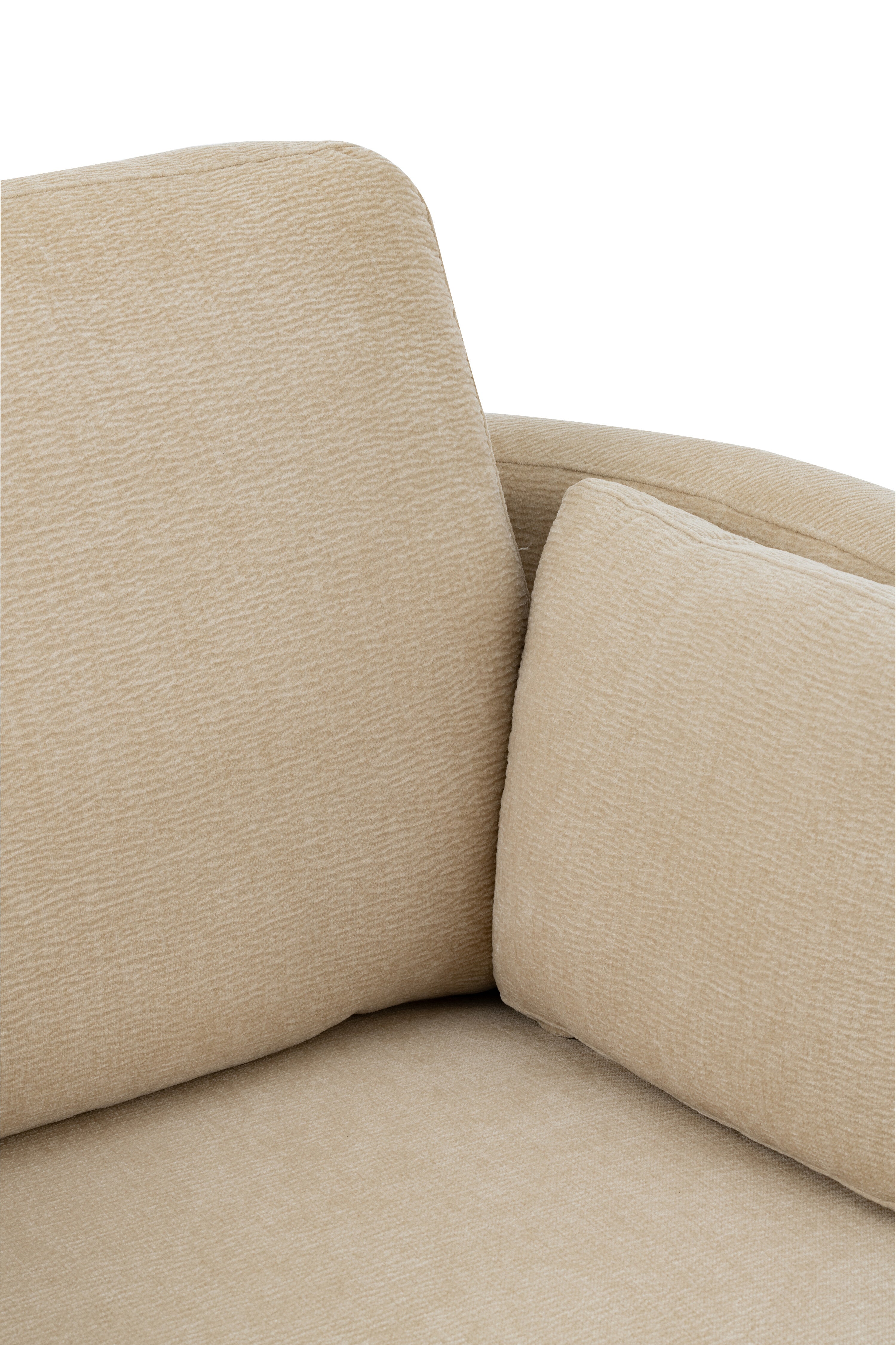 Lounge stoel Draaibaar Populierenhout/Schuim Beige - J-LINE
