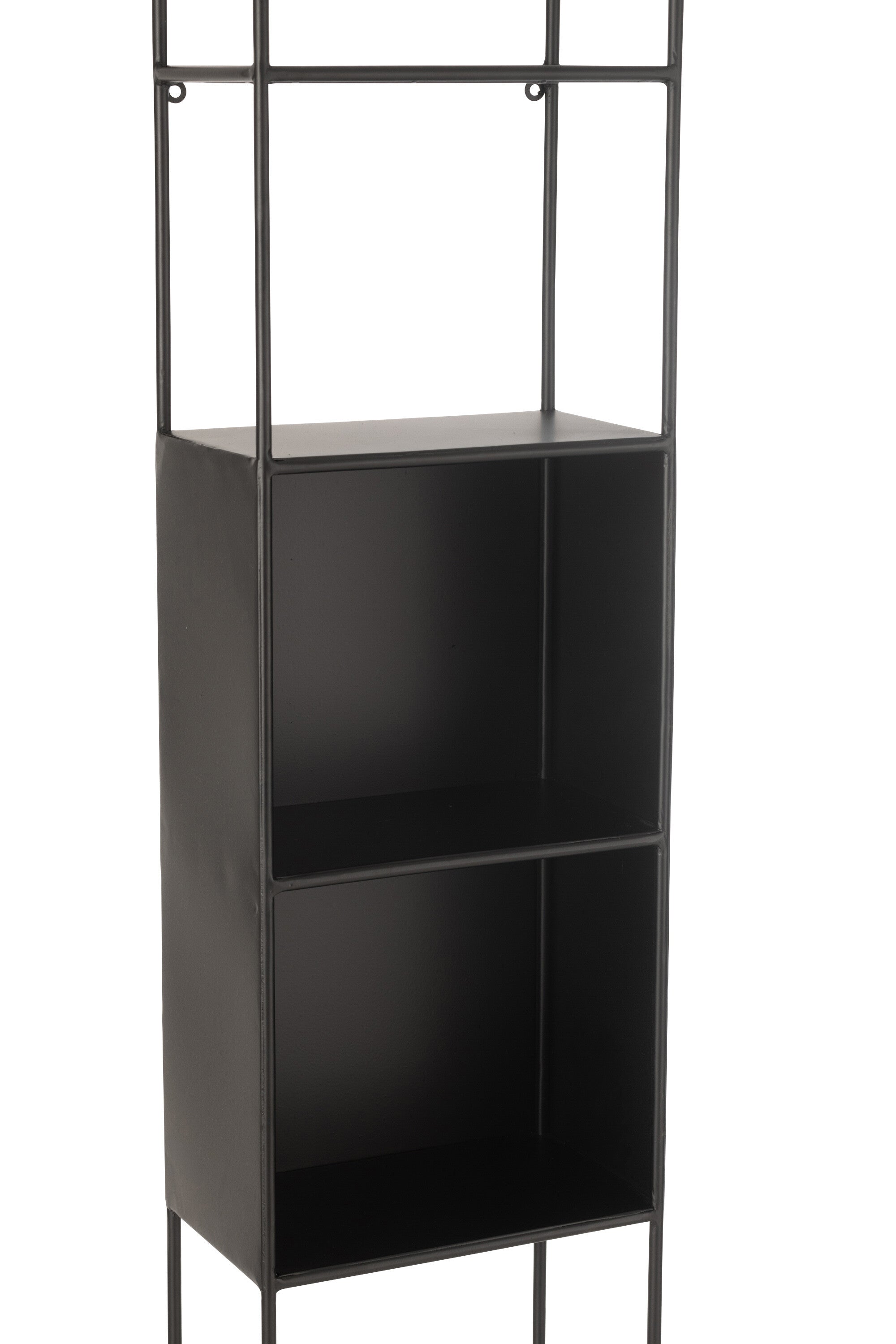 Boekenrek Ricard Metaal/Glas Zwart - J-LINE