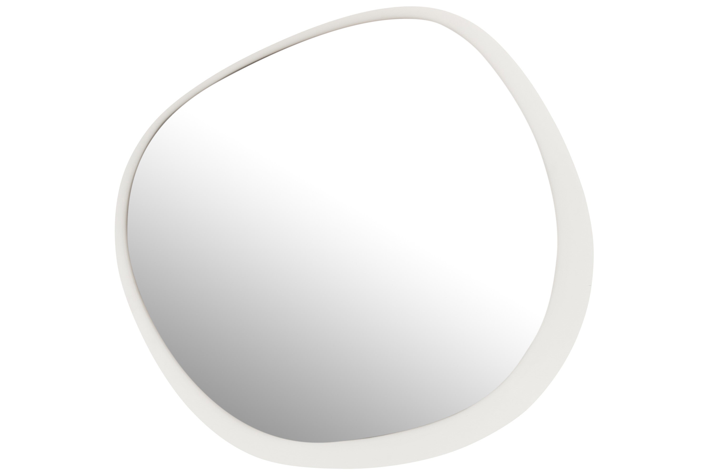 Wandspiegel rond metaal/glas wit L - J-LINE