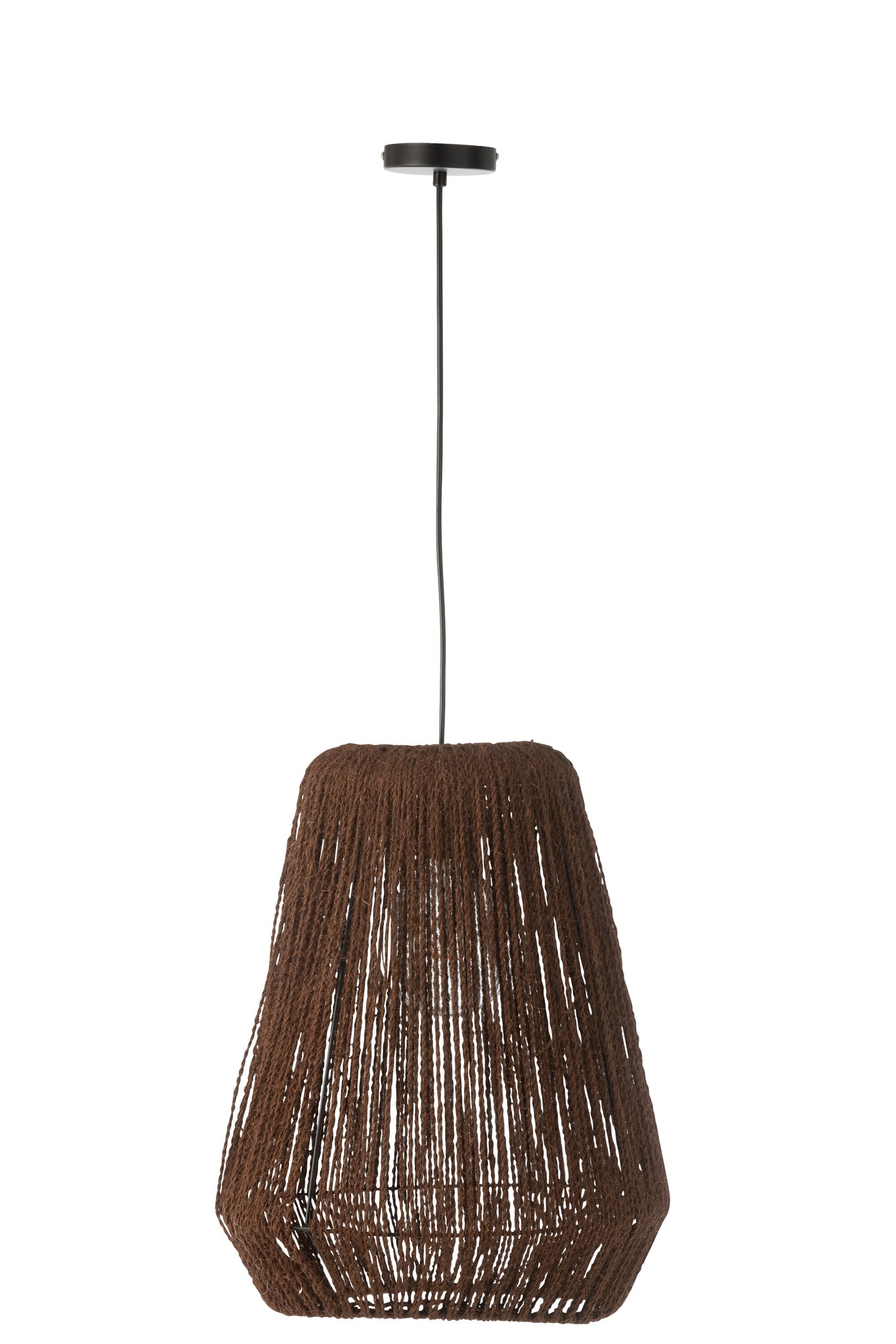 Suspension Métal/Feuille de palmier Noir L - J-LINE