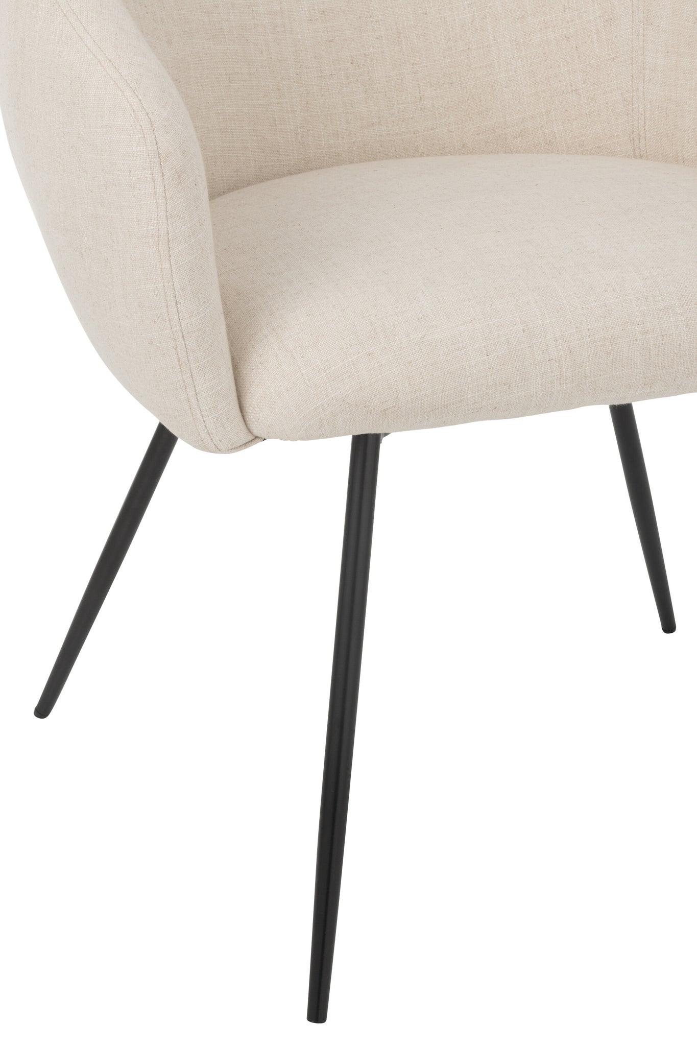 Fauteuil Wales Acier/Mousse Ivoire - J-LINE