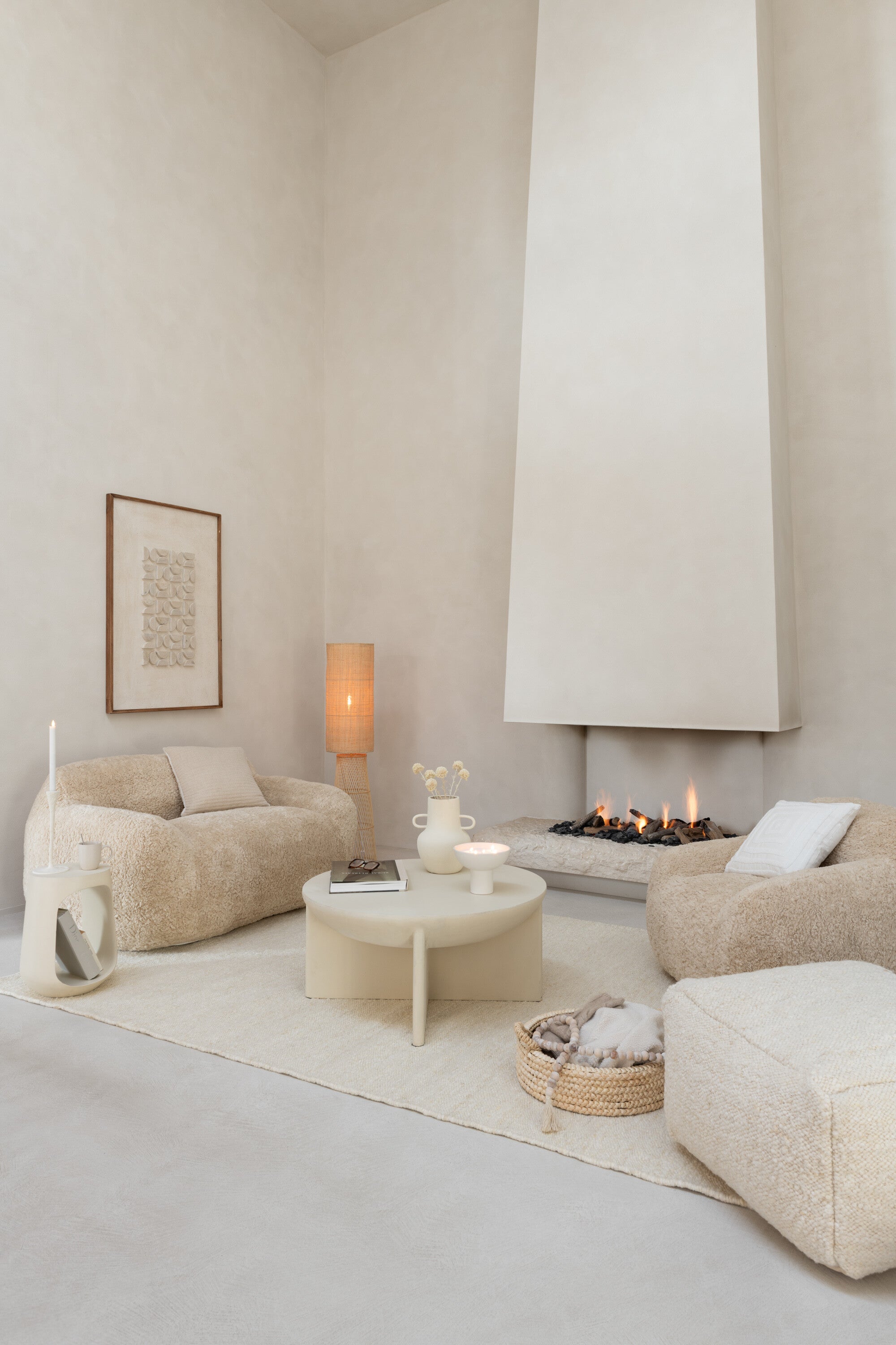 Lampadaires Lin/Bambou Naturel - J-LINE