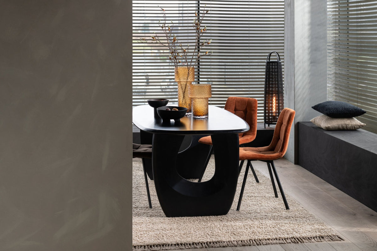 Vloerlamp Don Katoen/Bamboe Zwart - J-LINE