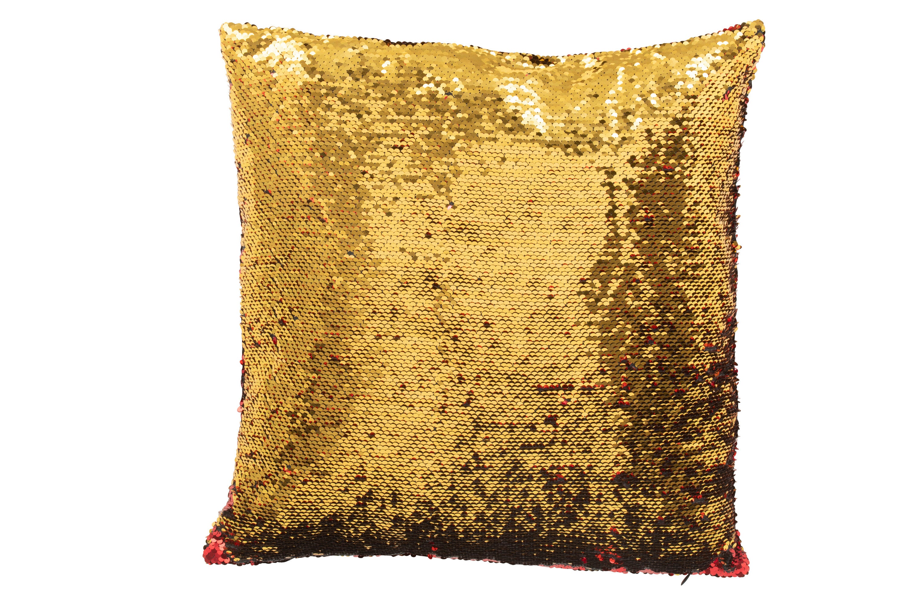 Kussen Pailletten Rood/Goud - J-LINE