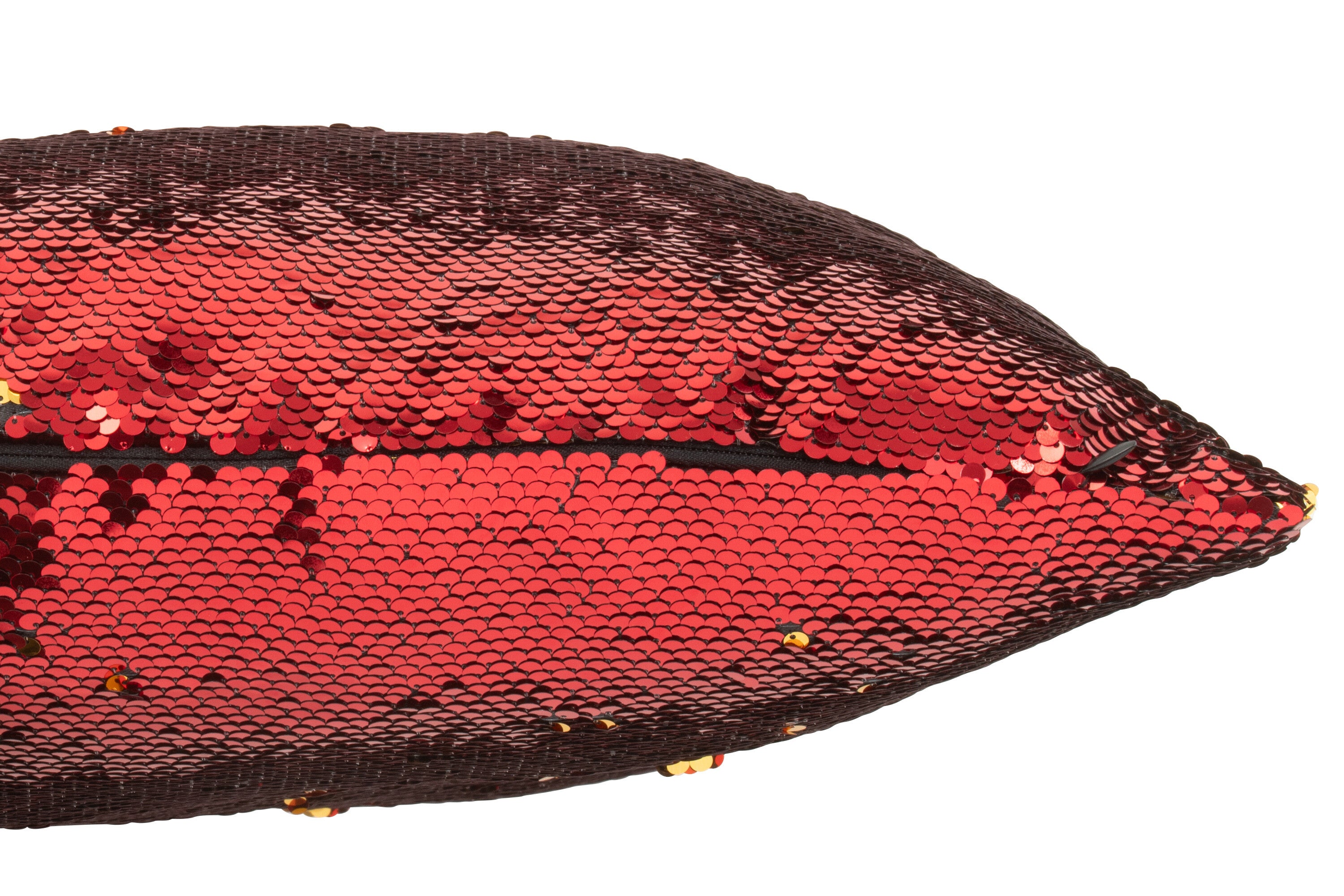 Kussen Pailletten Rood/Goud - J-LINE