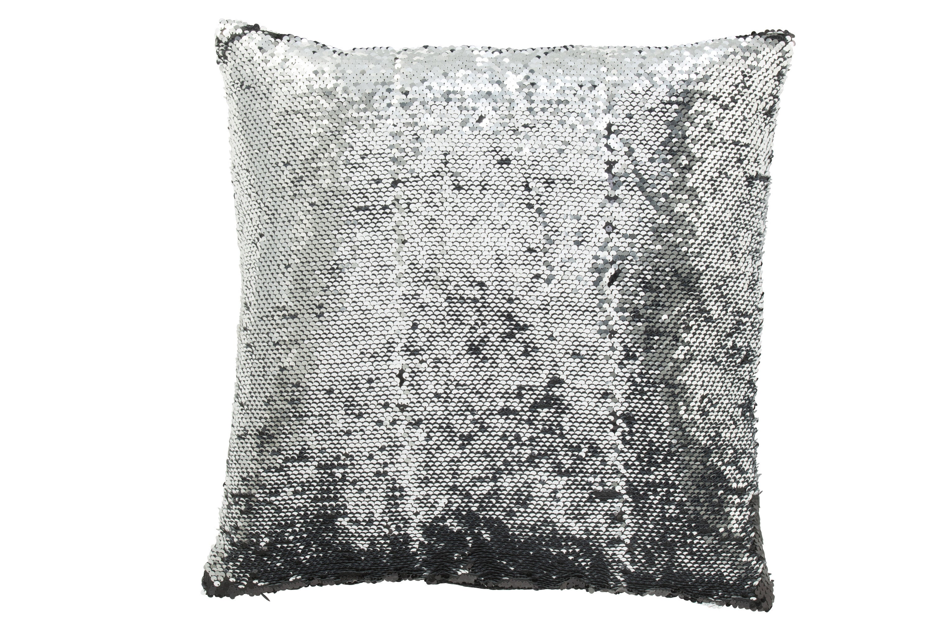 Kussen Pailletten Zwart/Zilver - J-LINE