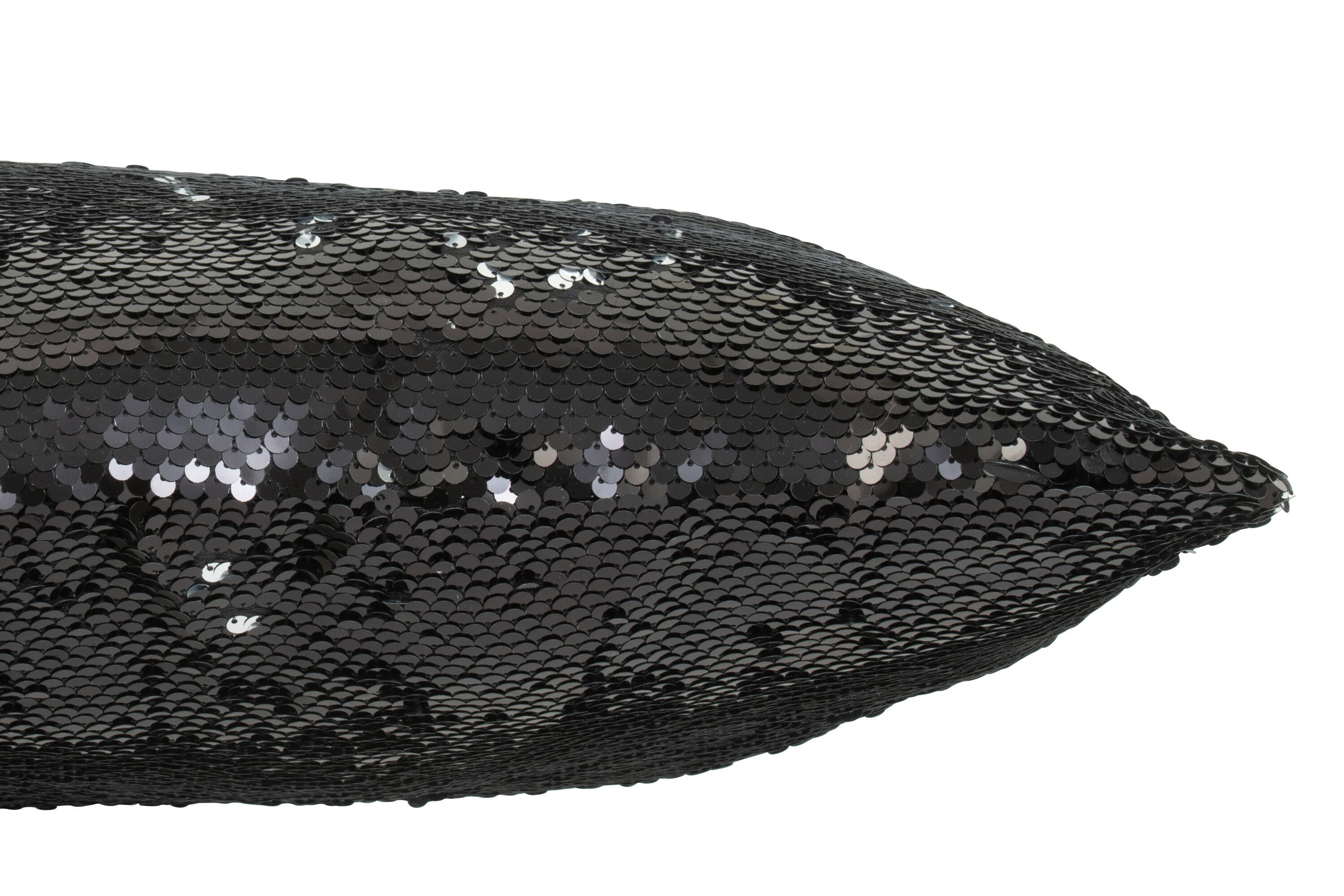 Kussen Pailletten Zwart/Zilver - J-LINE