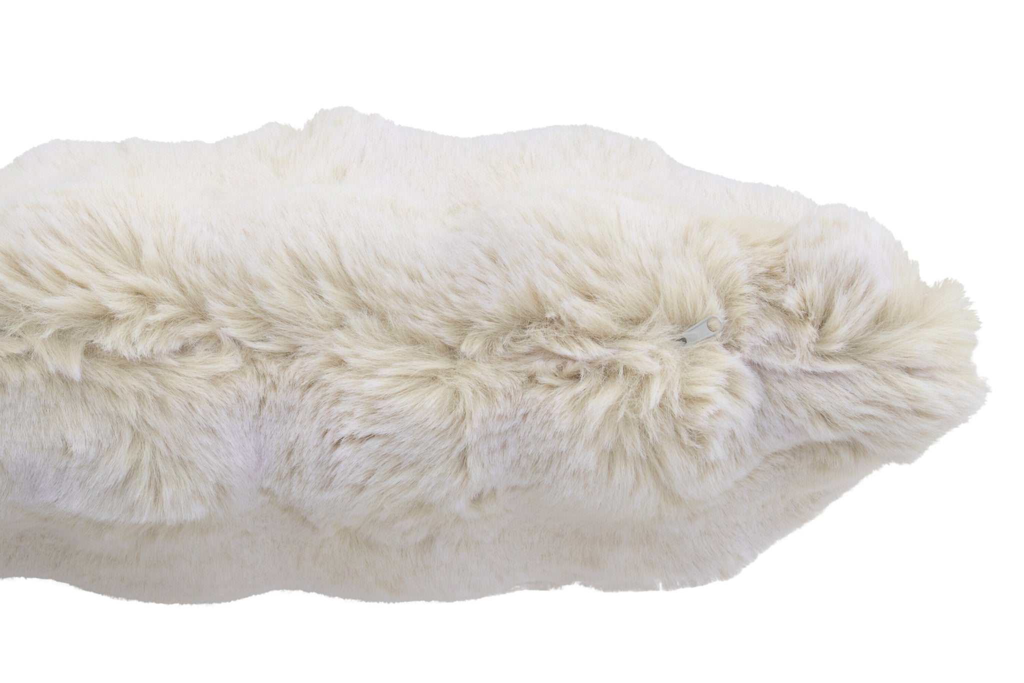 Coussin Vague Polyester Ivoire - J-LINE