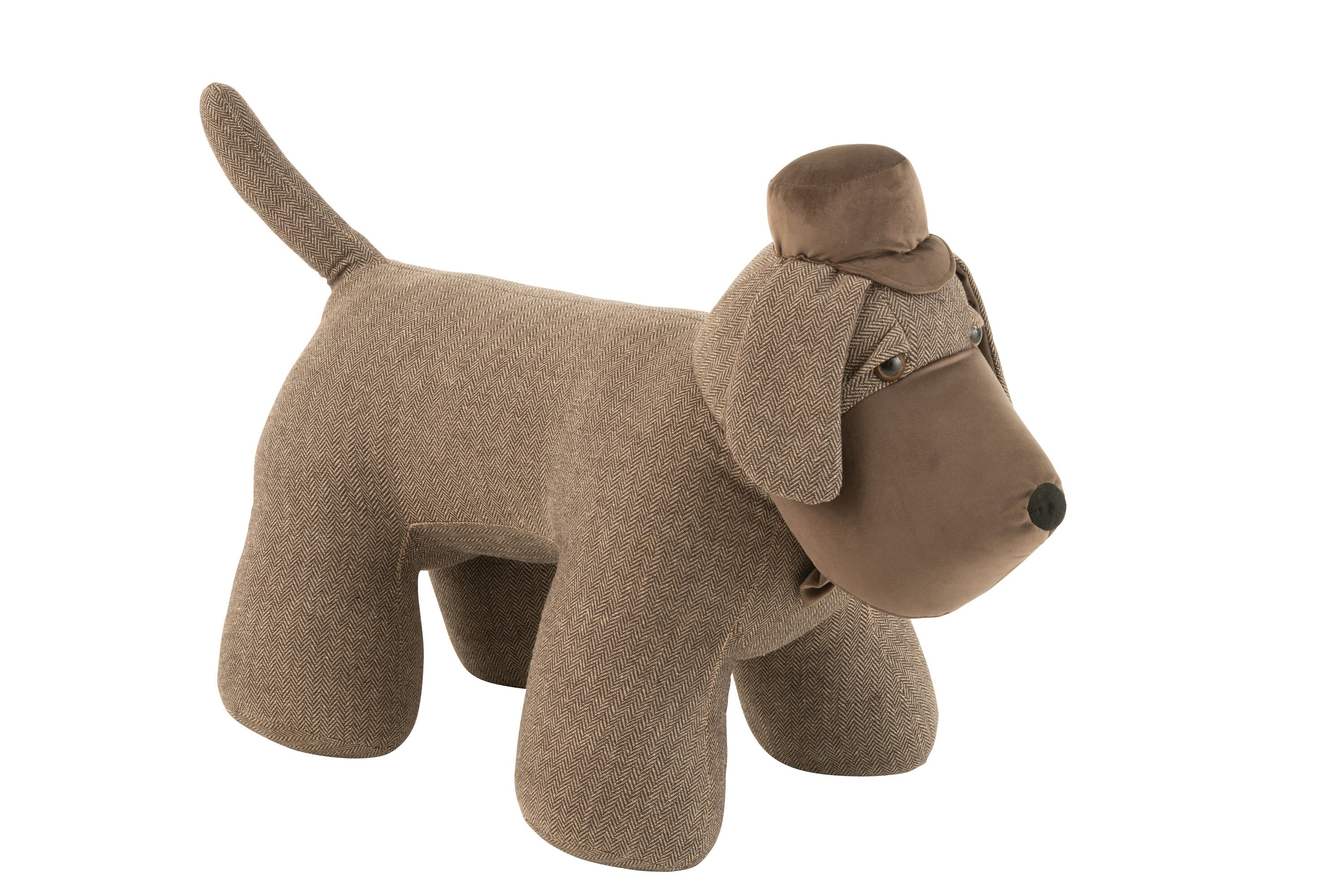 Butée de porte chien en polyester marron foncé - J-LINE
