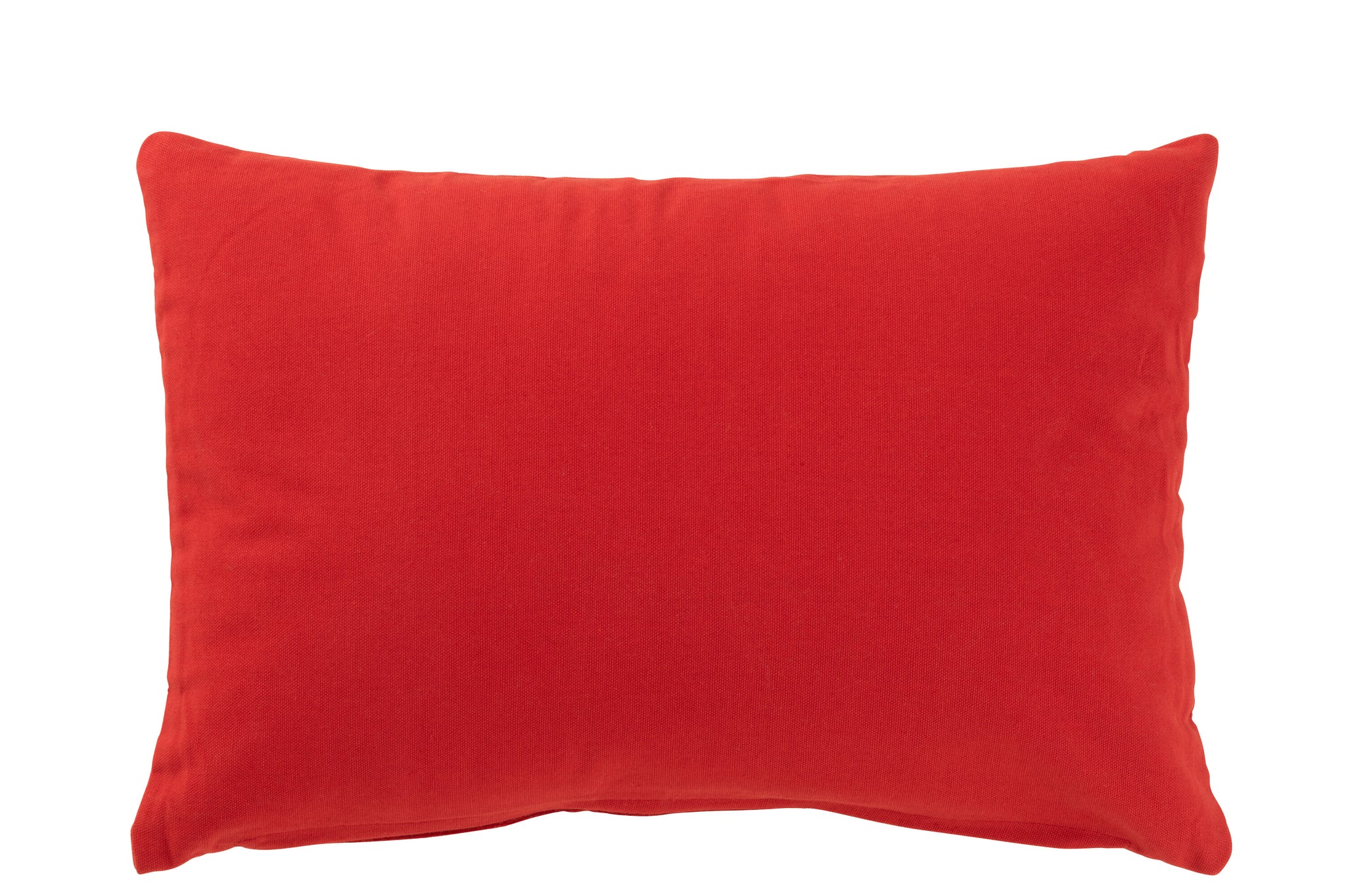 Coussin Joyeux Velours Rouge/Blanc - J-LINE