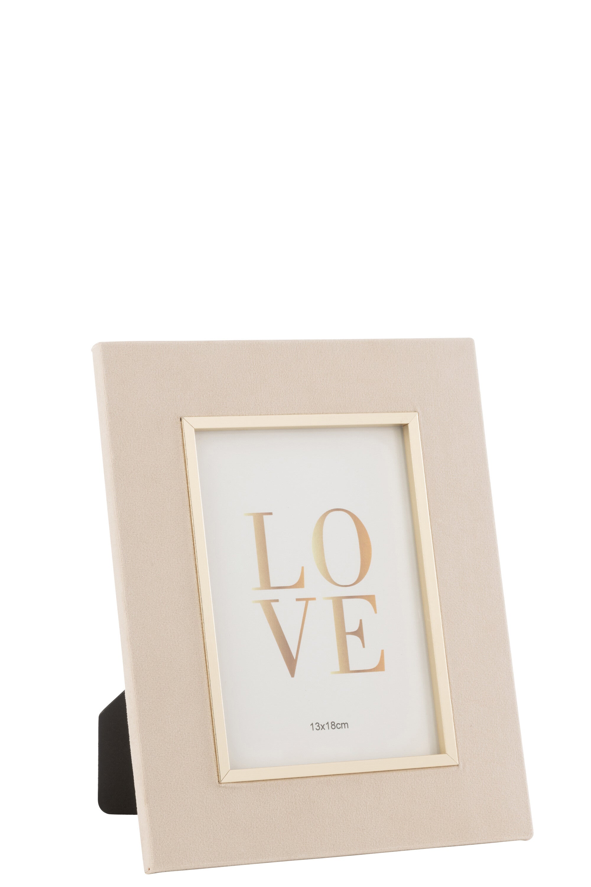 Cadre photo Dita en velours beige M - J-LINE