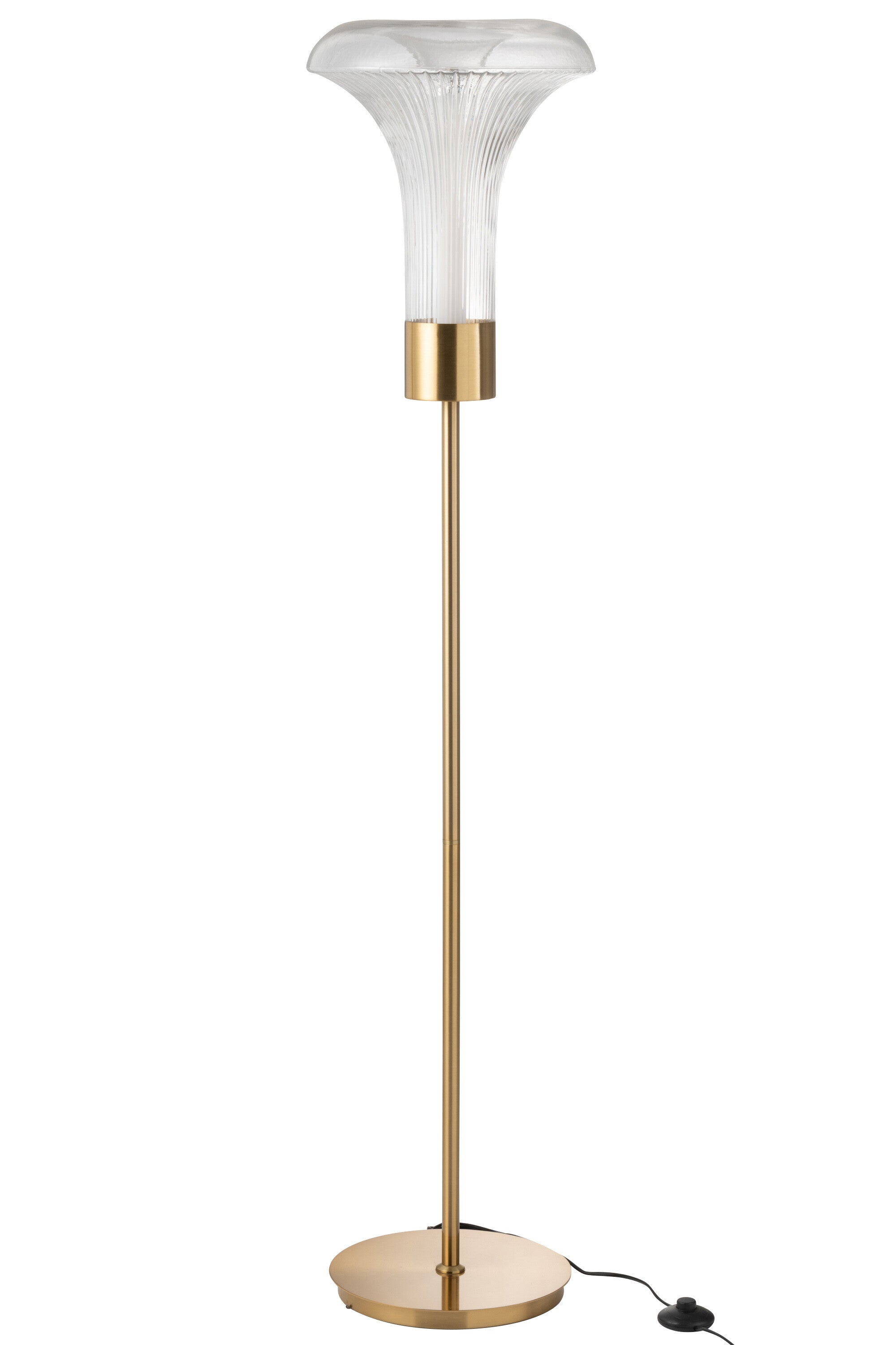 Lampadaire transparent en métal et verre - J-LINE