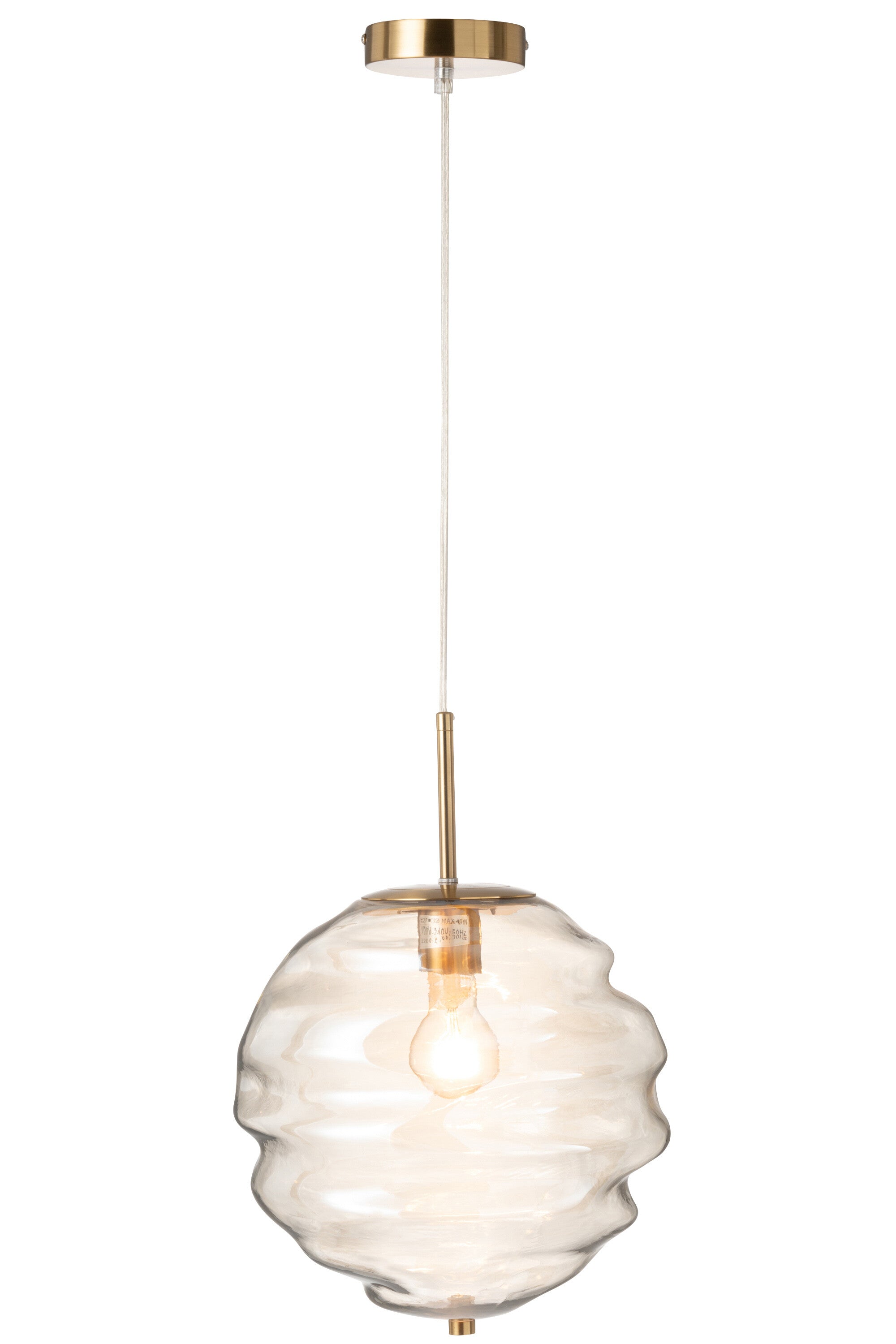 Hanglamp Honingraat Glas Cognac - J-LINE