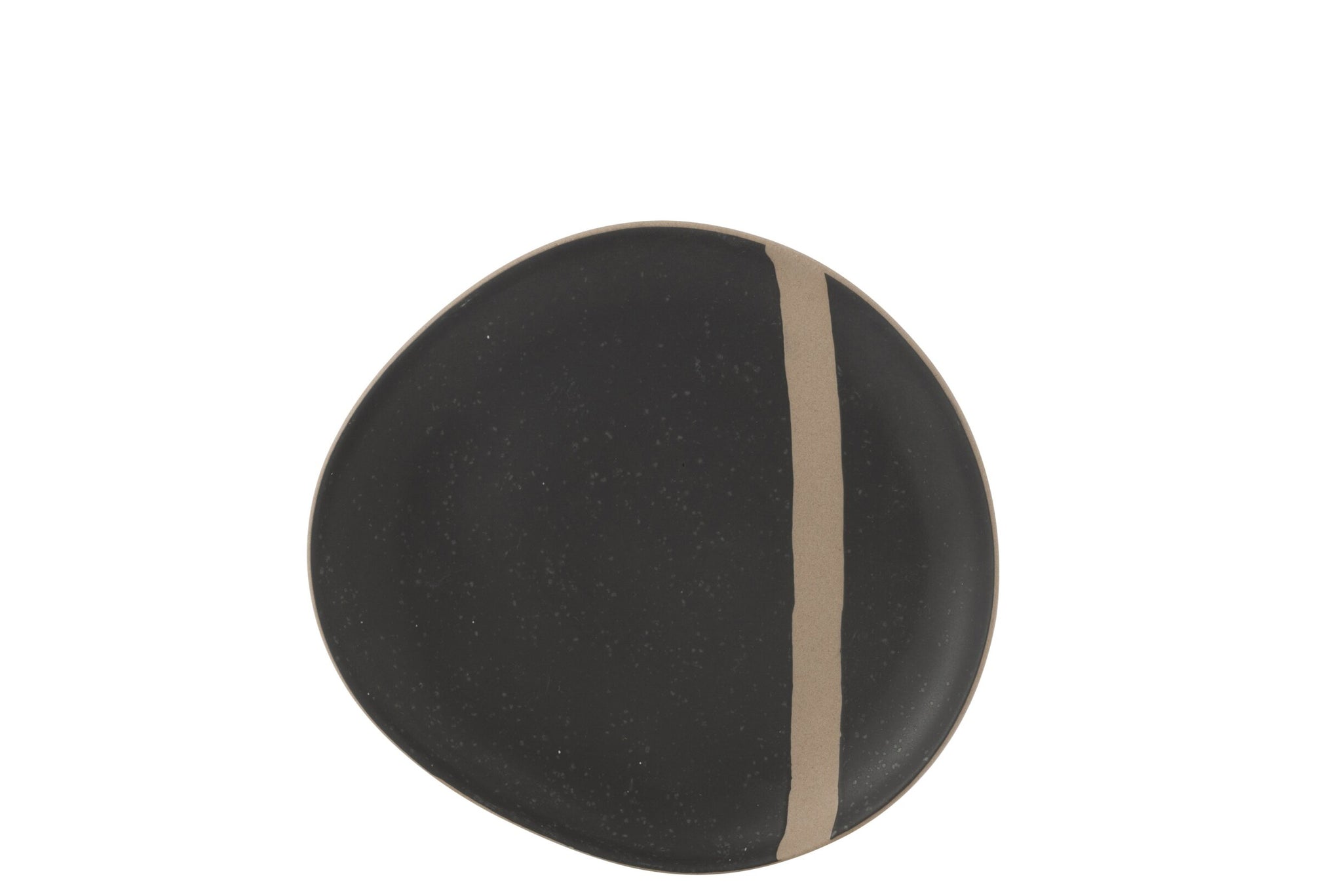 Assiette Céramique Noir/Taupe S - J-LINE
