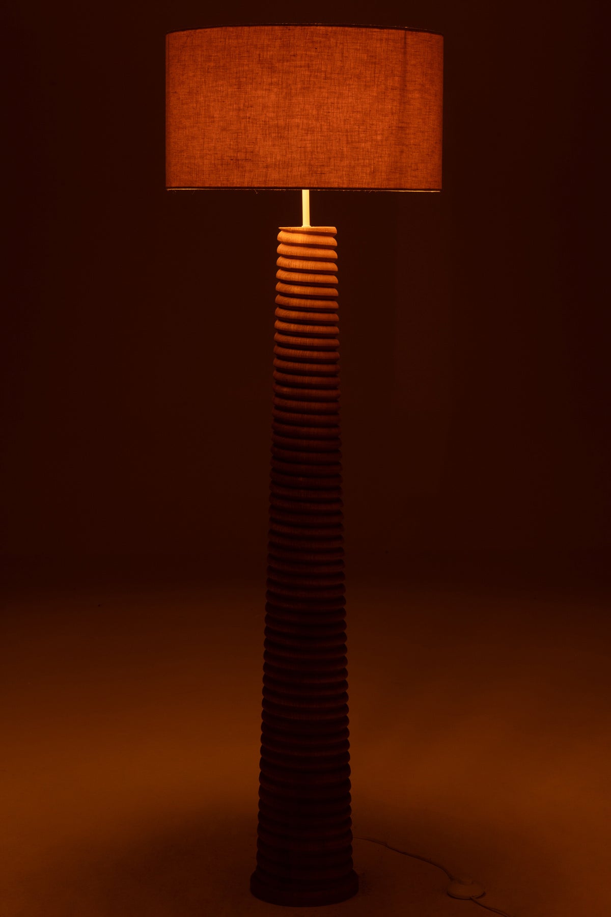 Vloerlamp Ailanthus hout natuurlijk/grijs - J-LINE