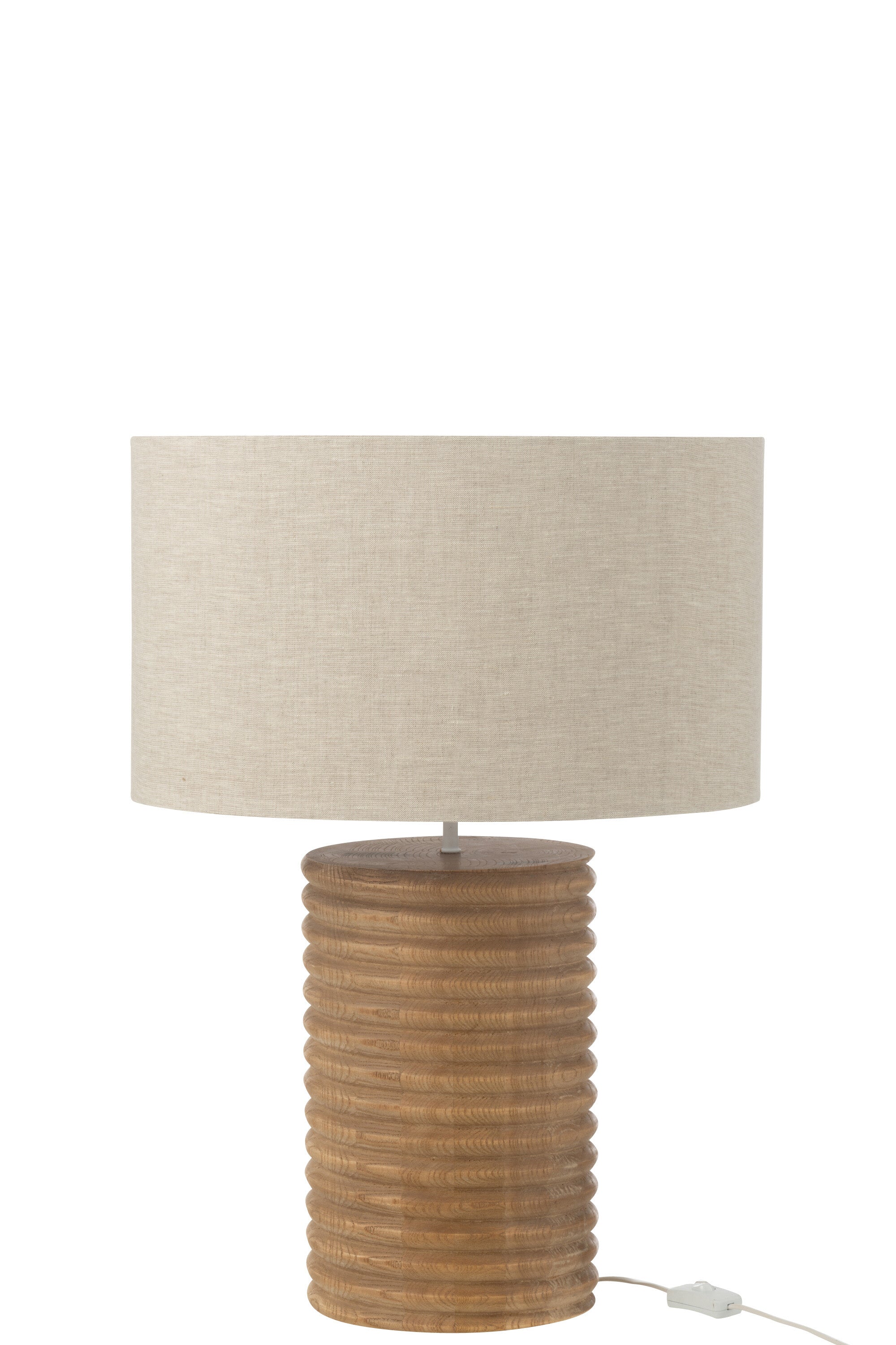 Lampe de table en bois d'Ailanthus, gris - J-LINE