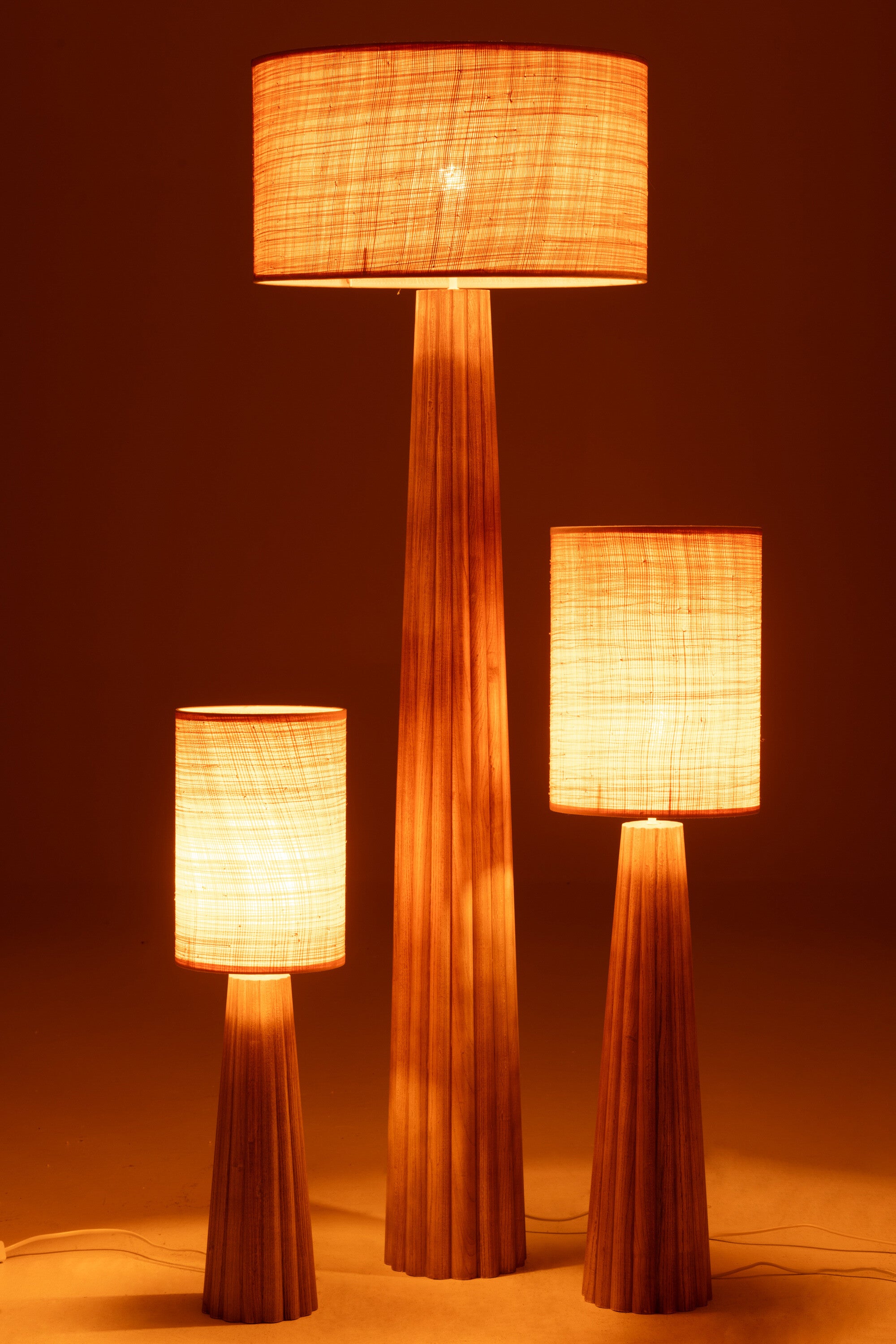 Lampadaire en bois d'Ailanthus naturel - J-LINE