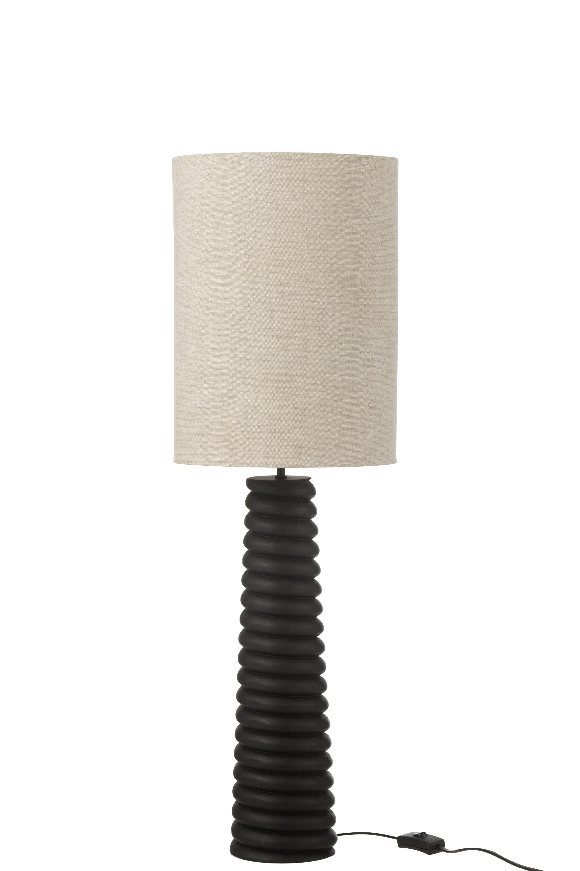 Lampe de table Ailanthus bois noir/gris - J-LINE