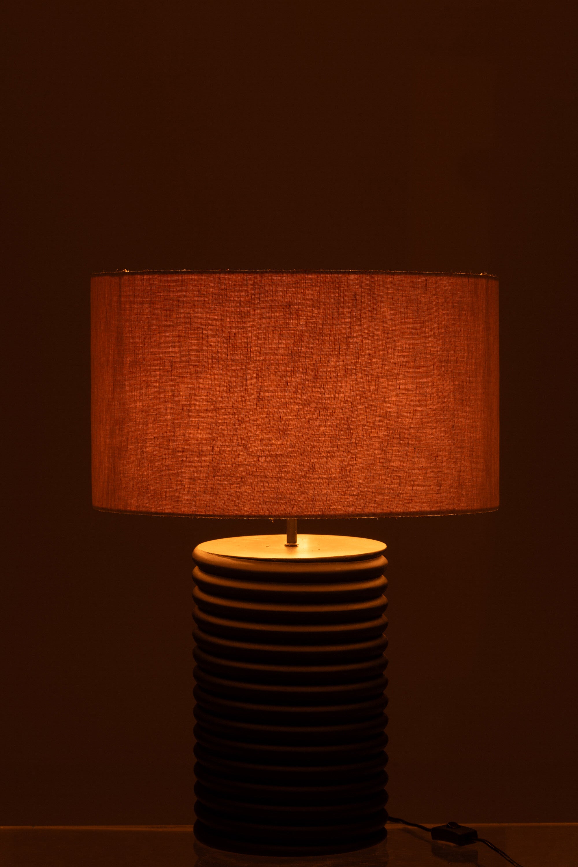 Lampe de table Ailanthus bois noir/gris - J-LINE