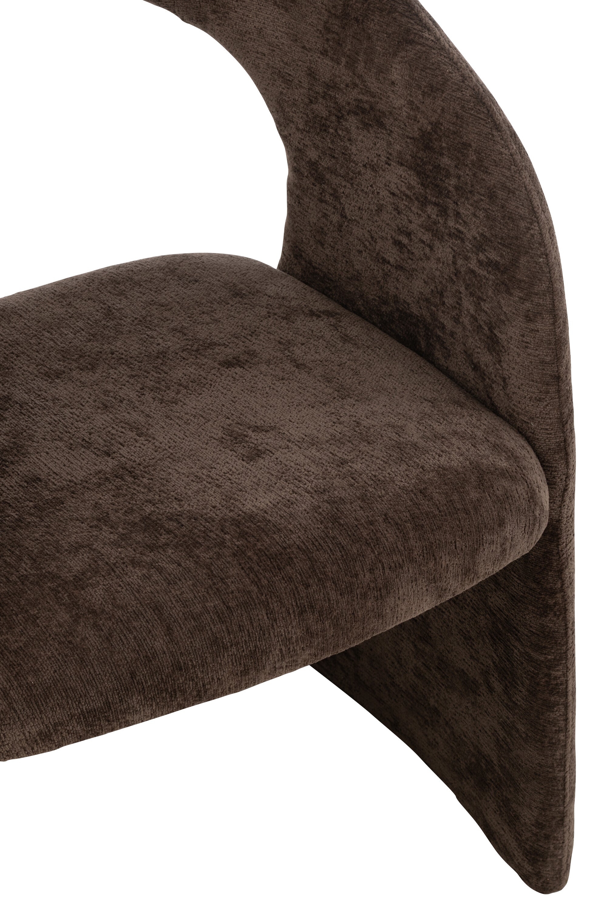 Clubstoel Textiel Donkerbruin - J-LINE