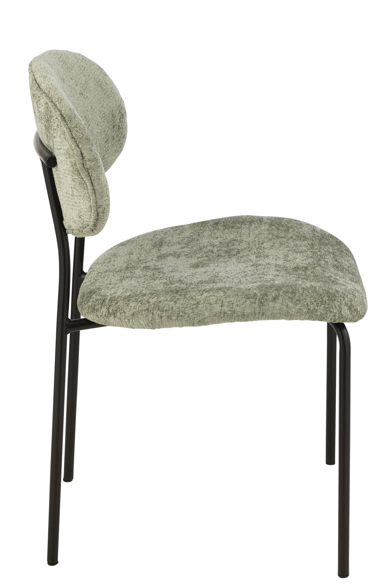 Chaise de salle à manger Tissu/Métal Vert menthe - J-LINE