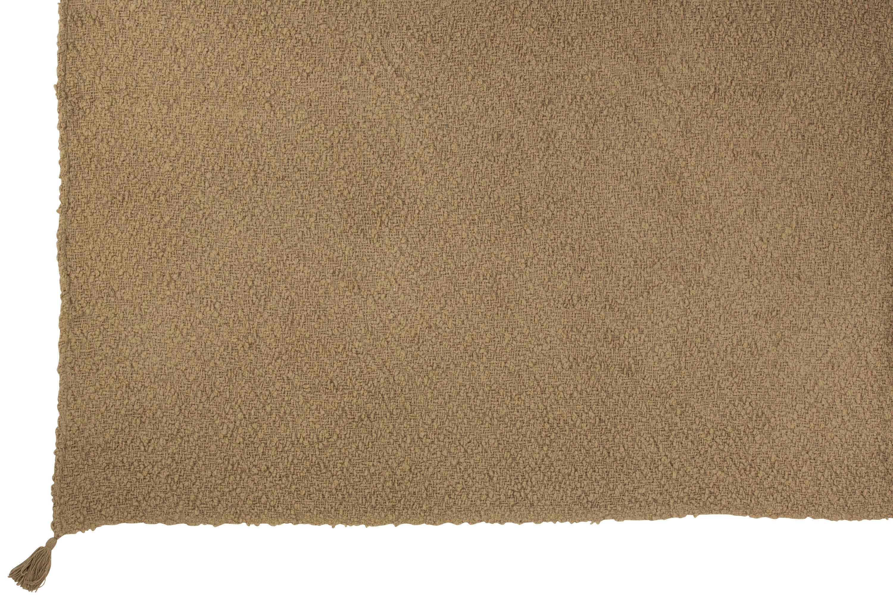 Plaid en coton beige foncé - J-LINE