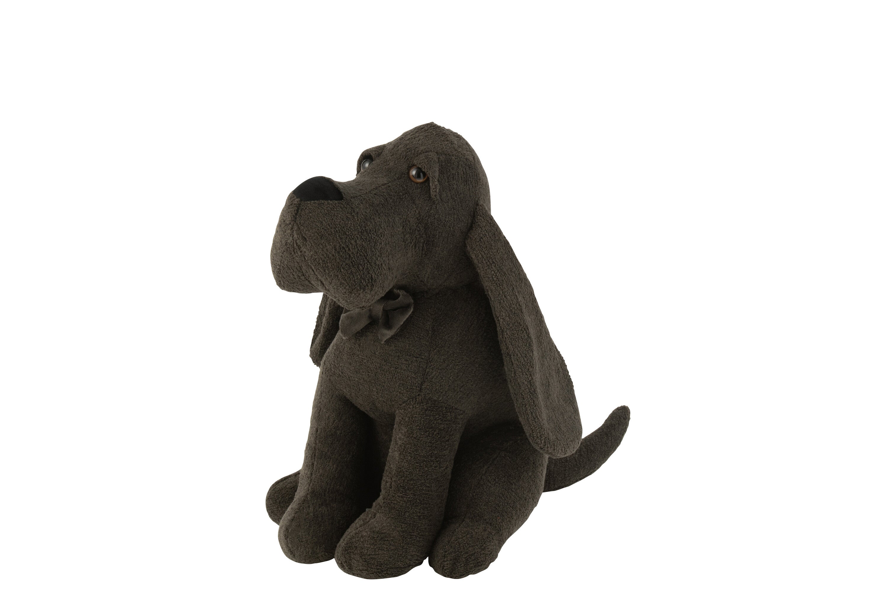 Cale-Porte Chien + Noeud Papillon Bouclé Gris Foncé - J-LINE