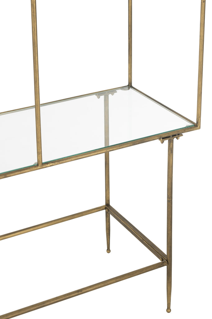 Bibliothèque 3 étagères Métal/Verre - J-LINE