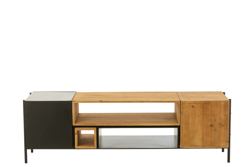 Tv-kast Tina dennenhout/ijzer - J-LINE