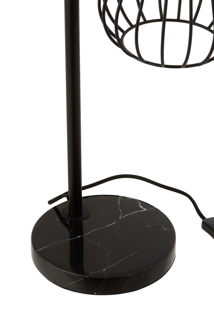 Lampe de table Ignes en acier/marbre noir - J-LINE