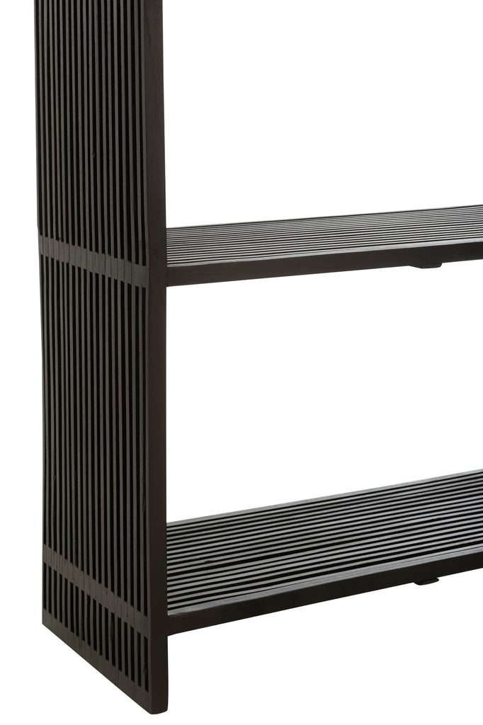 Boekenrek 4 planken gerecycleerde teak Zwart - J-LINE