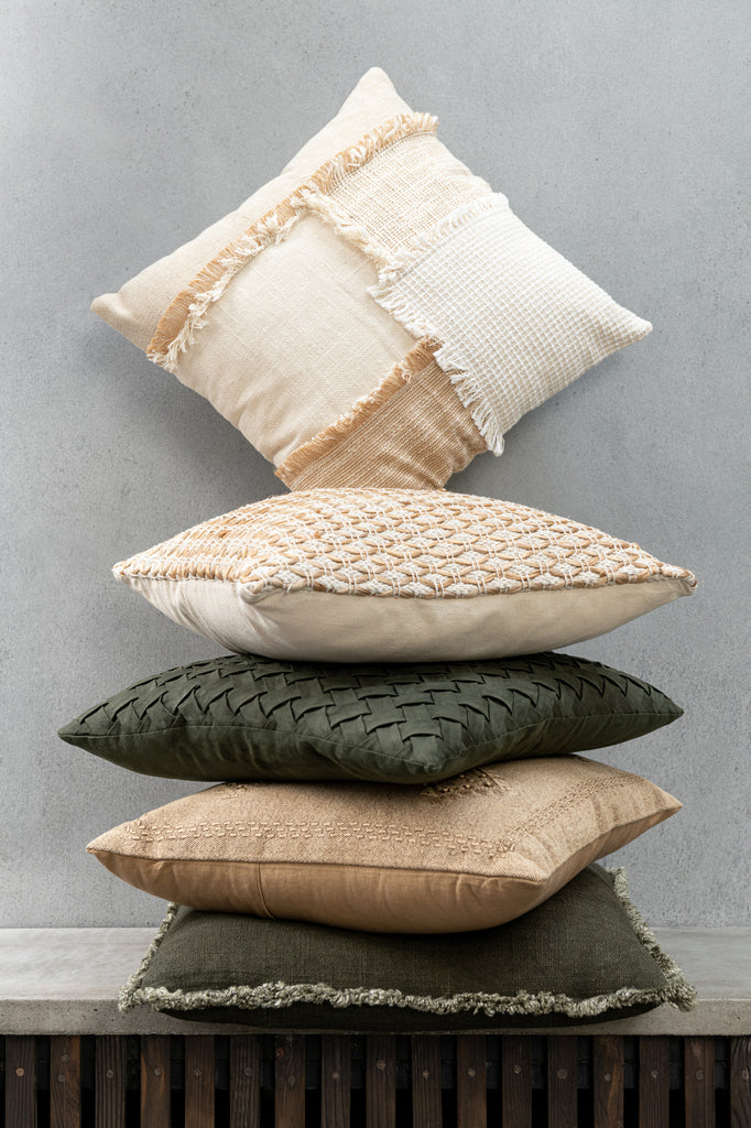 Kussen Geweven Polyester Groen - J-LINE